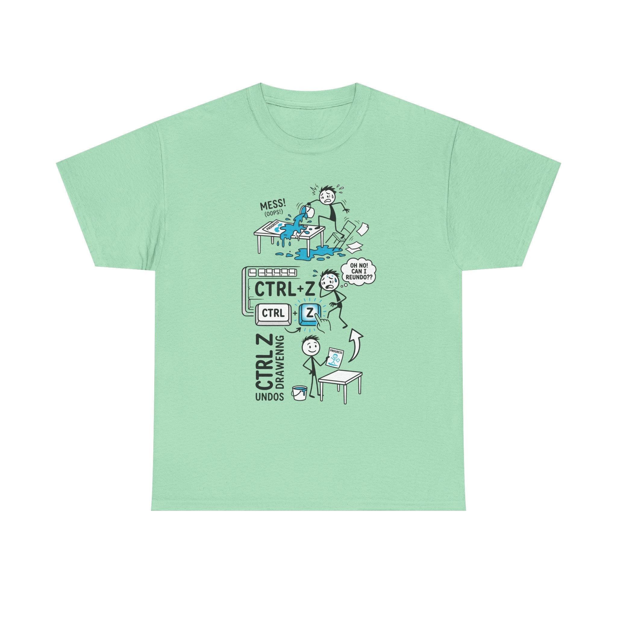 Ctrl Z Funny Graphic T-Shirt – Undo Computer Chaos Tee for Coders & Designers