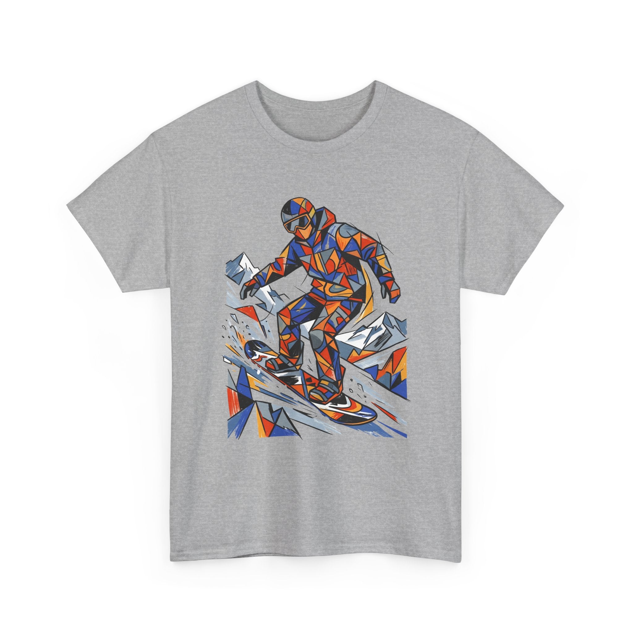 Snowboarder Geometric Art Tee