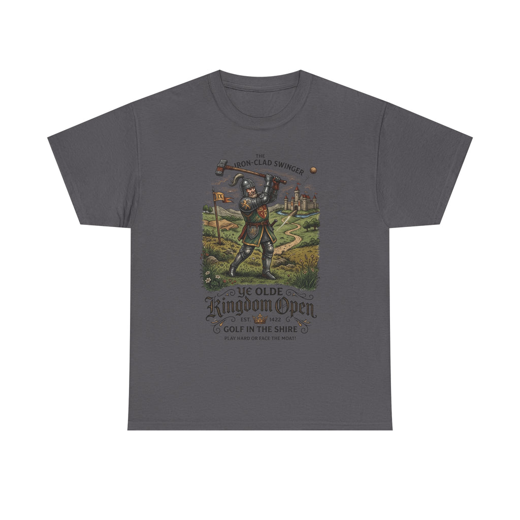 Golf T-Shirt — 'Ye Olde Kingdom Open' Vintage Medieval Golf Graphic Tee