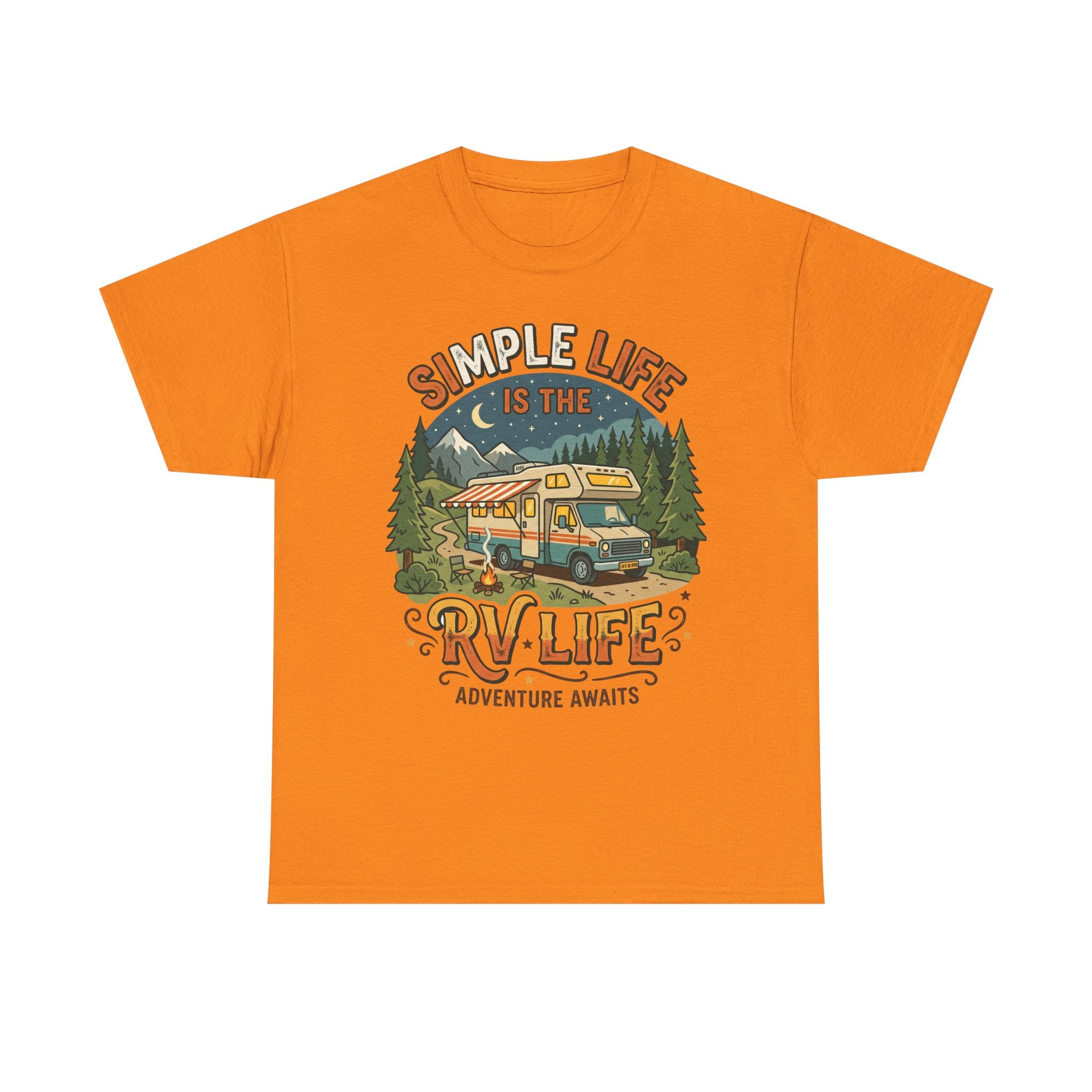 RV Life T‑Shirt — "Simple Life is the RV Life: Adventure Awaits" Camping Graphic Tee