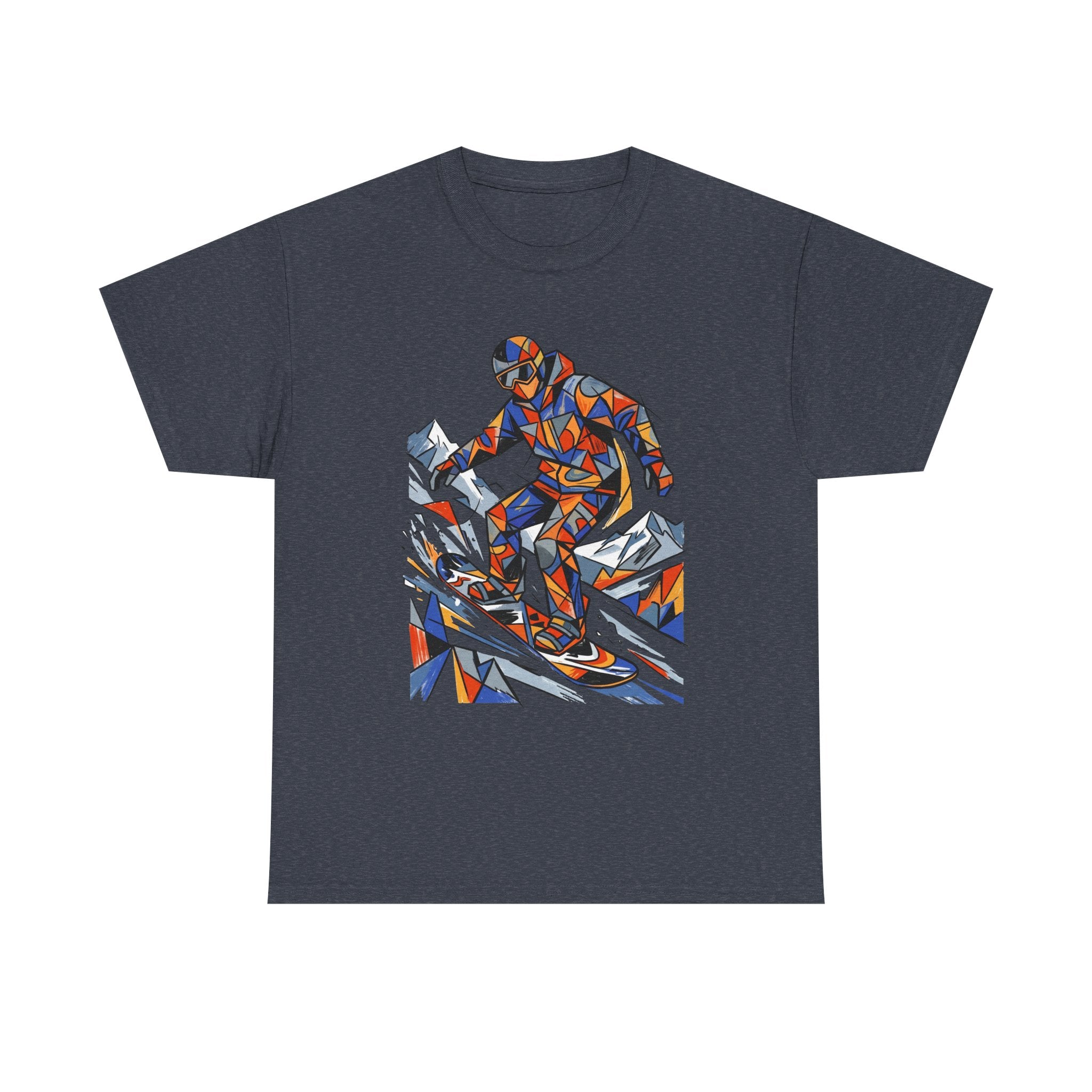 Snowboarder Geometric Art Tee