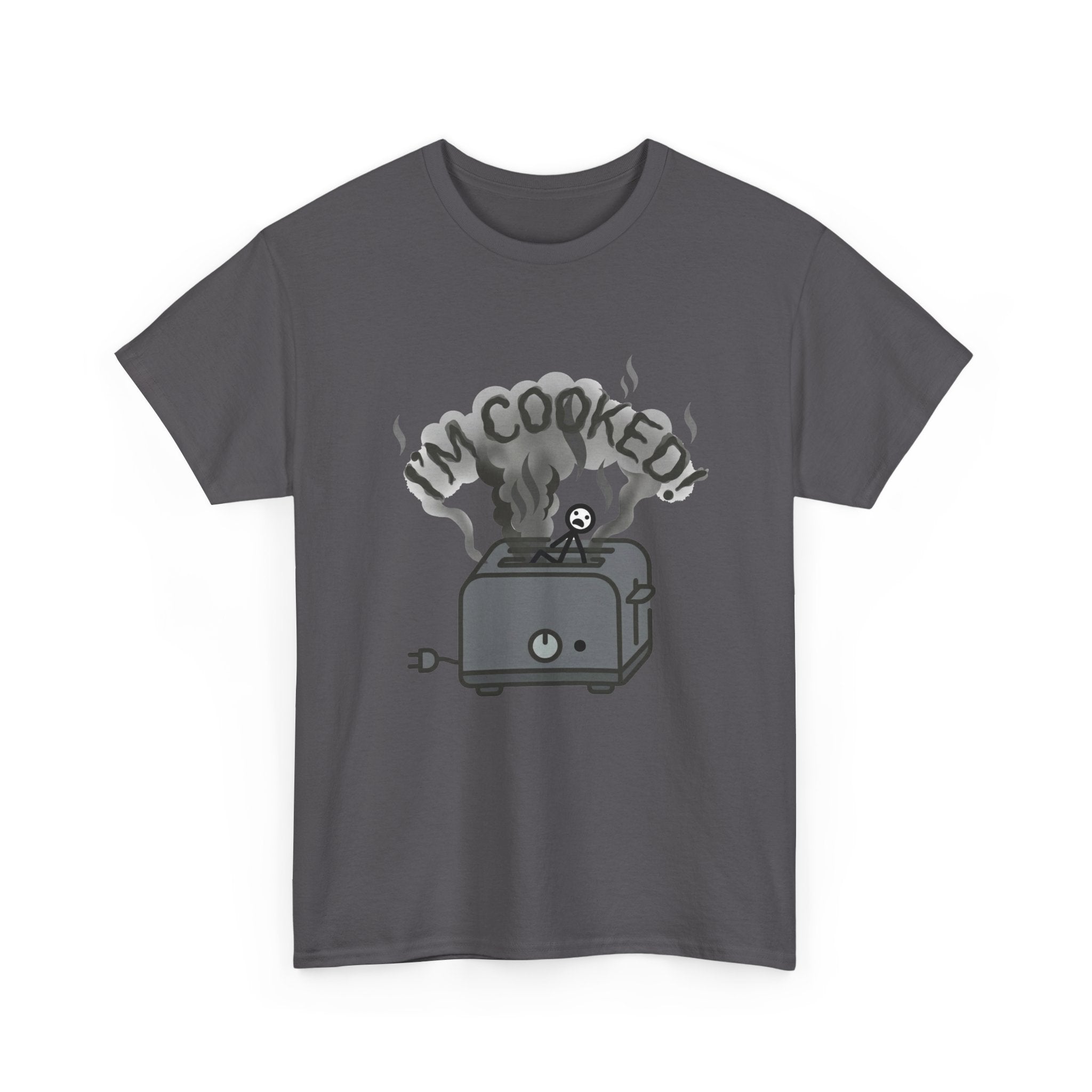 I'm Cooked Toaster T‑Shirt — Funny Kitchen Appliance Graphic Tee