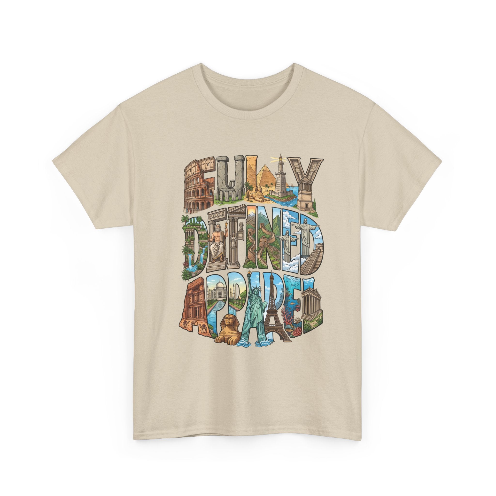 Fully Defined Apparel T‑Shirt — Retro Travel Illustration Tee