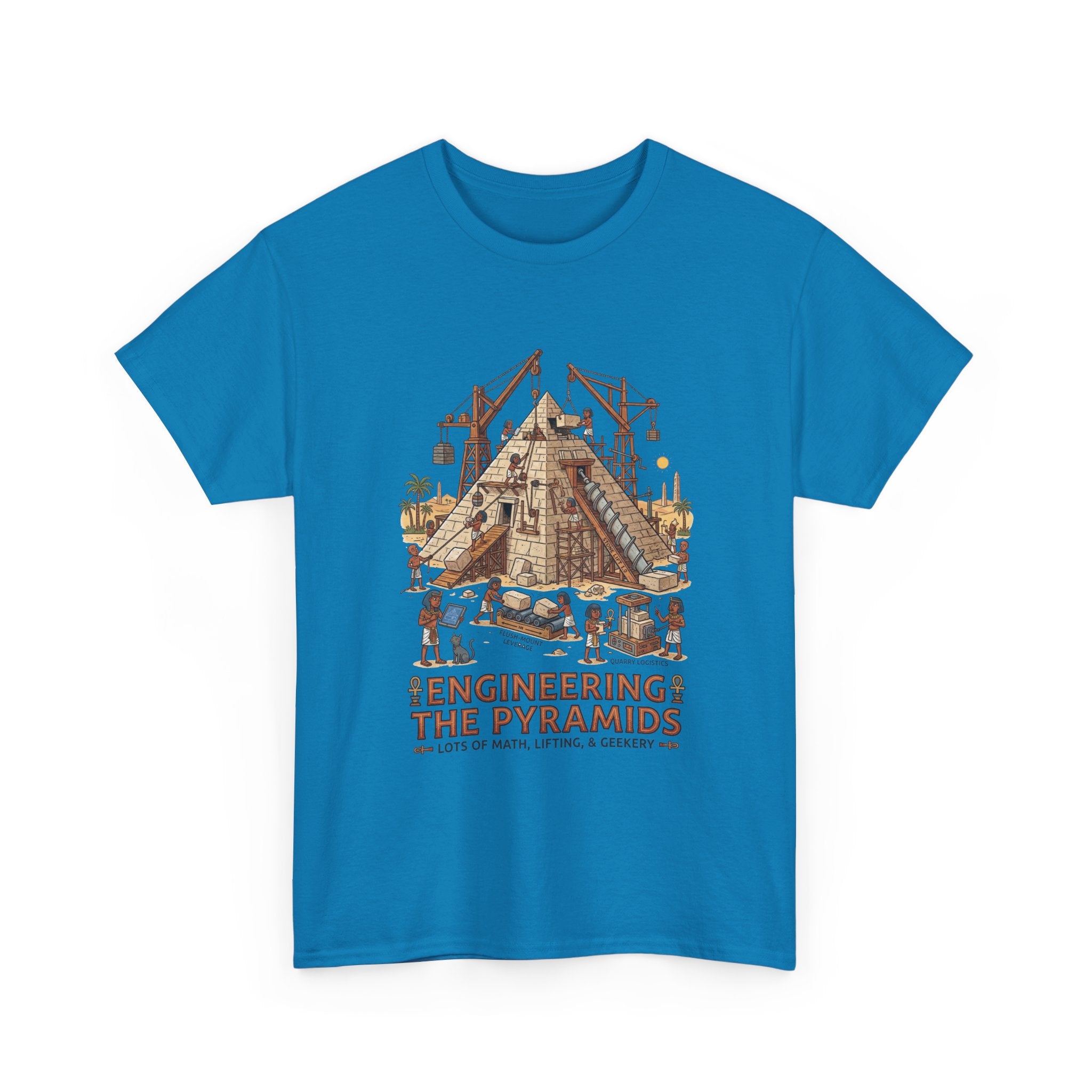 Pyramids Engineering T-Shirt – Vintage Egypt Construction Graphic Tee