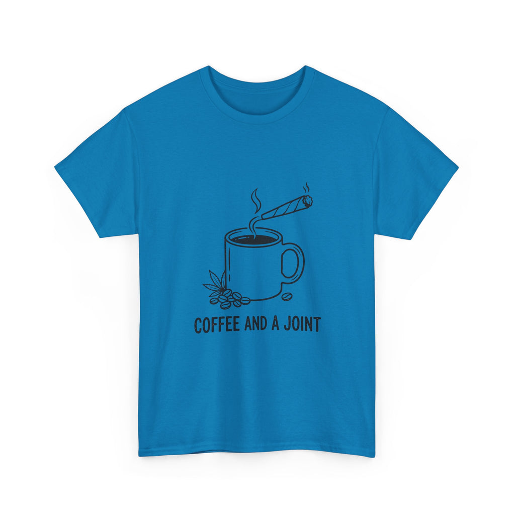 Coffee and a Joint Tee — Cannabis Coffee Minimalist T‑Shirt