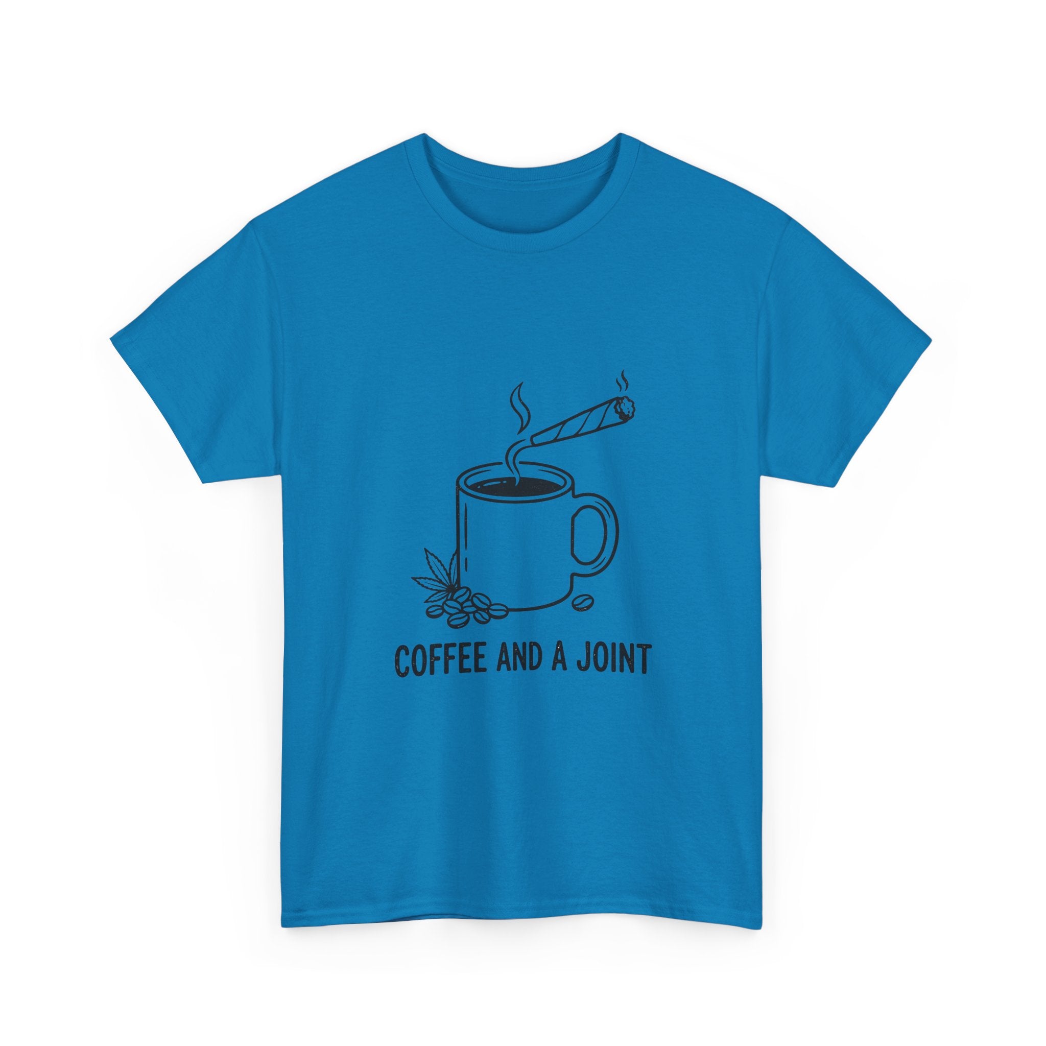 Coffee and a Joint Tee — Cannabis Coffee Minimalist T‑Shirt