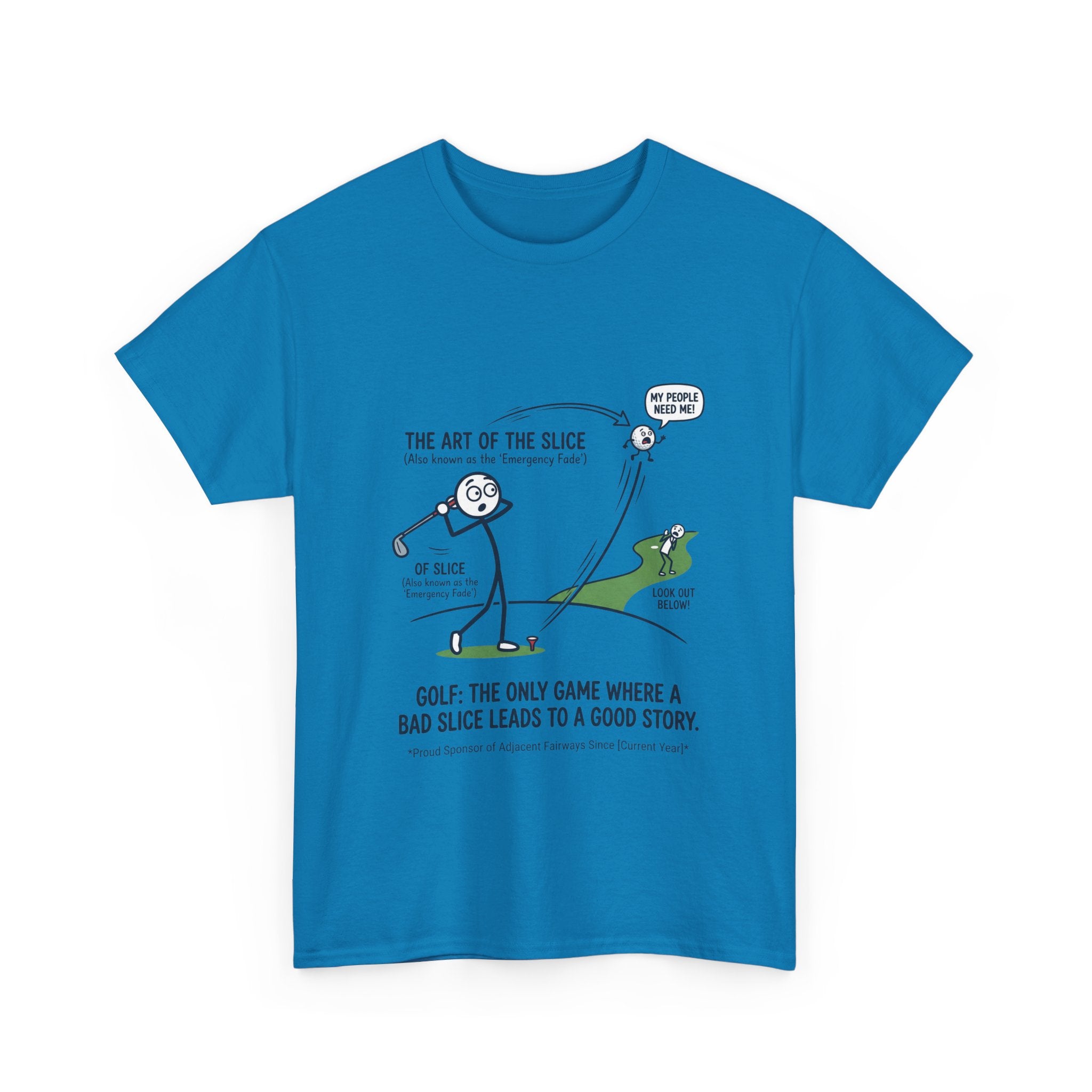 Golf Slice T-Shirt — "The Art of the Slice" Funny Golf Humor Tee