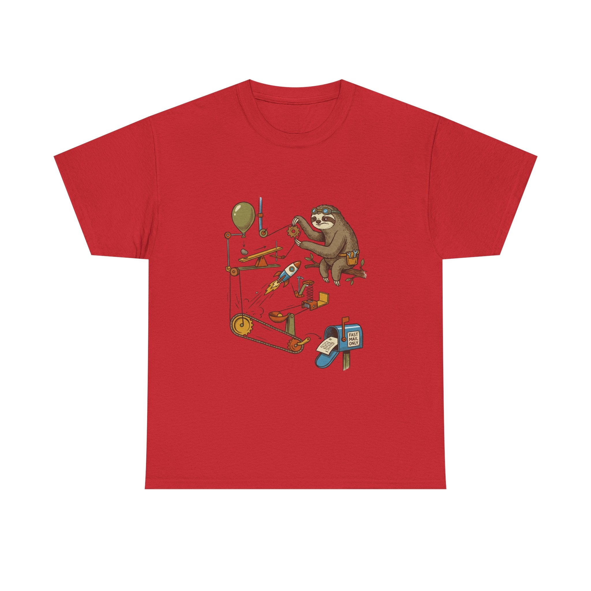 T-Shirt — Sloth Rube Goldberg Machine Graphic Tee
