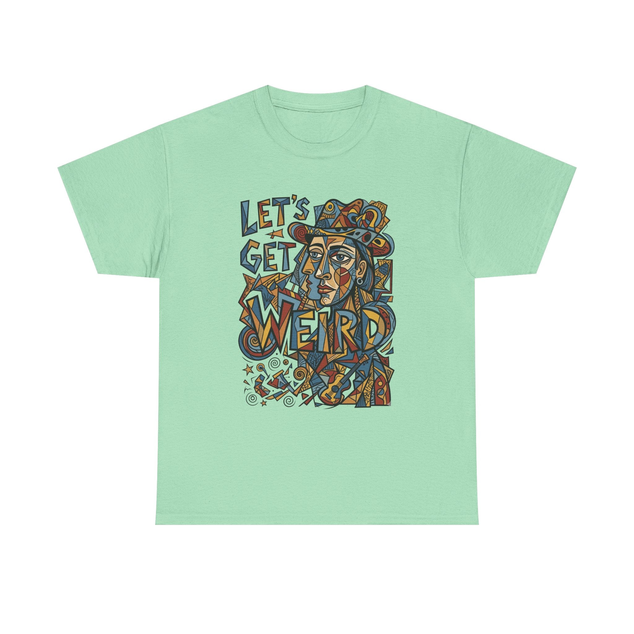 Let’s Get Weird T-Shirt — Retro Psychedelic Face Graphic Tee