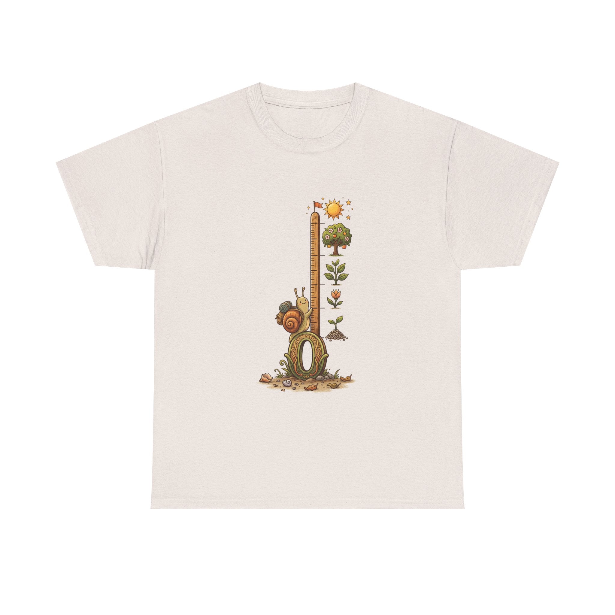 Growth Meter Graphic Tee — Cute Bear Planting Height Chart T-Shirt
