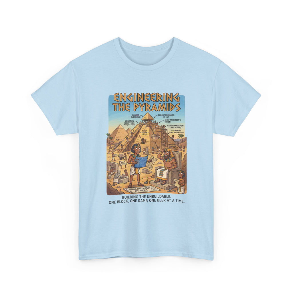 T-Shirt — "Engineering the Pyramids" Vintage Egypt Graphic Tee