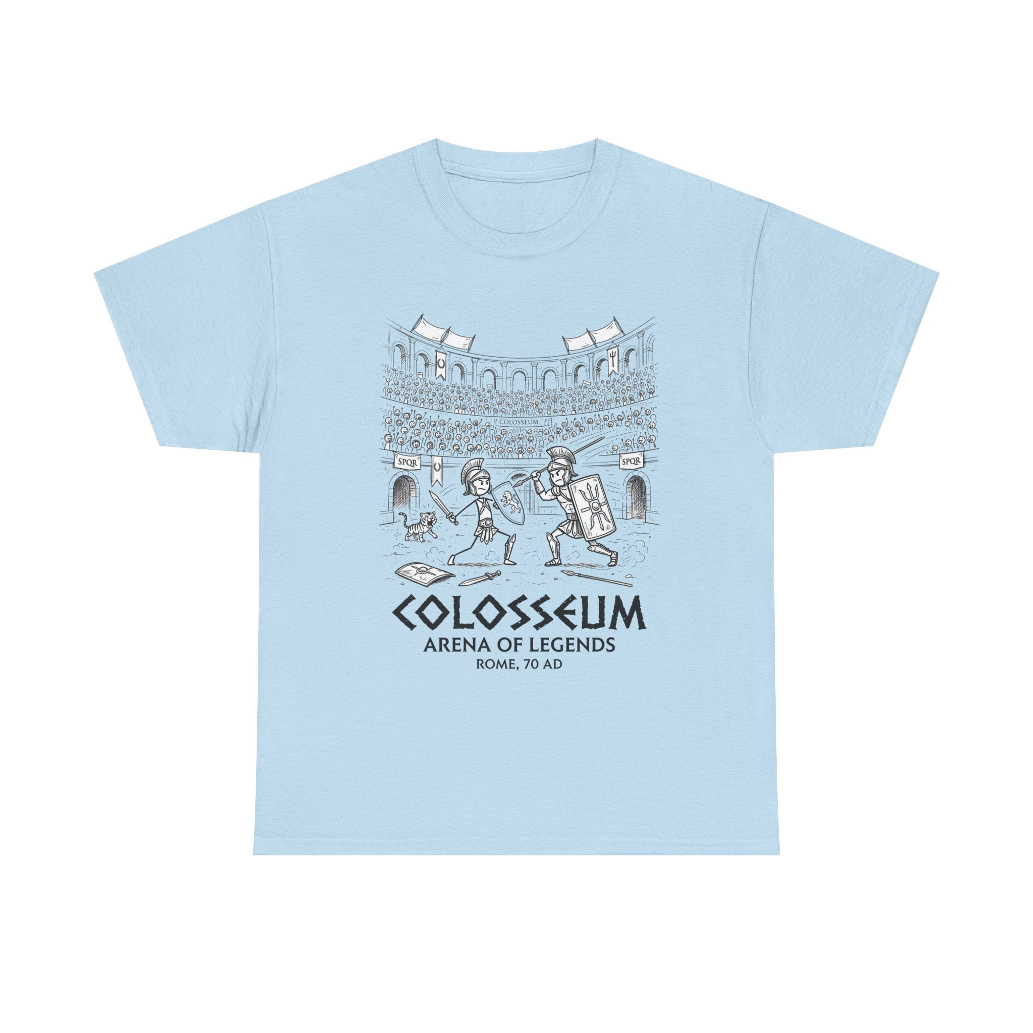 Colosseum Arena of Legends Graphic Tee — Roman Gladiator Coliseum Shirt