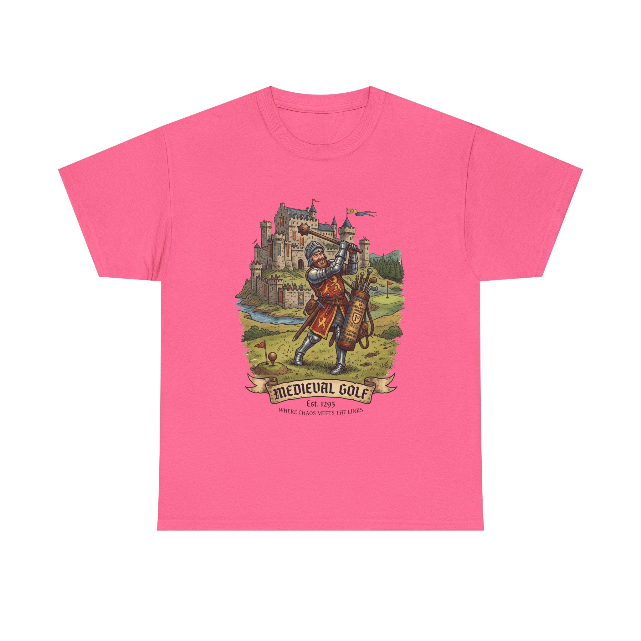 Medieval Golf T-Shirt – Vintage Knight Golfing Castle Graphic Tee