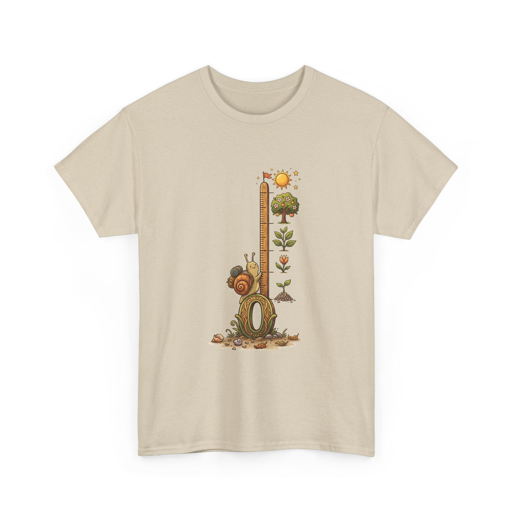 Growth Meter Graphic Tee — Cute Bear Planting Height Chart T-Shirt