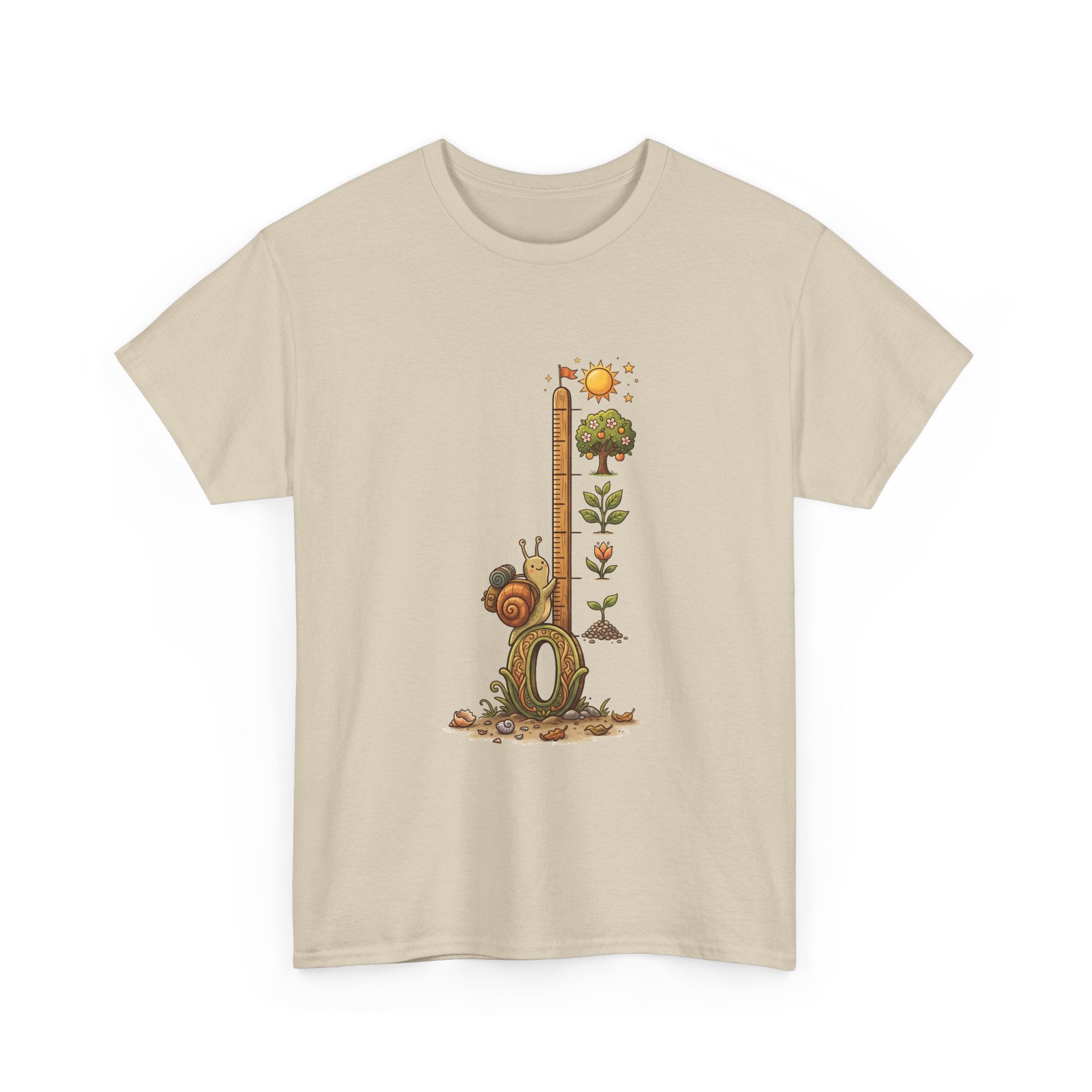 Growth Meter Graphic Tee — Cute Bear Planting Height Chart T-Shirt