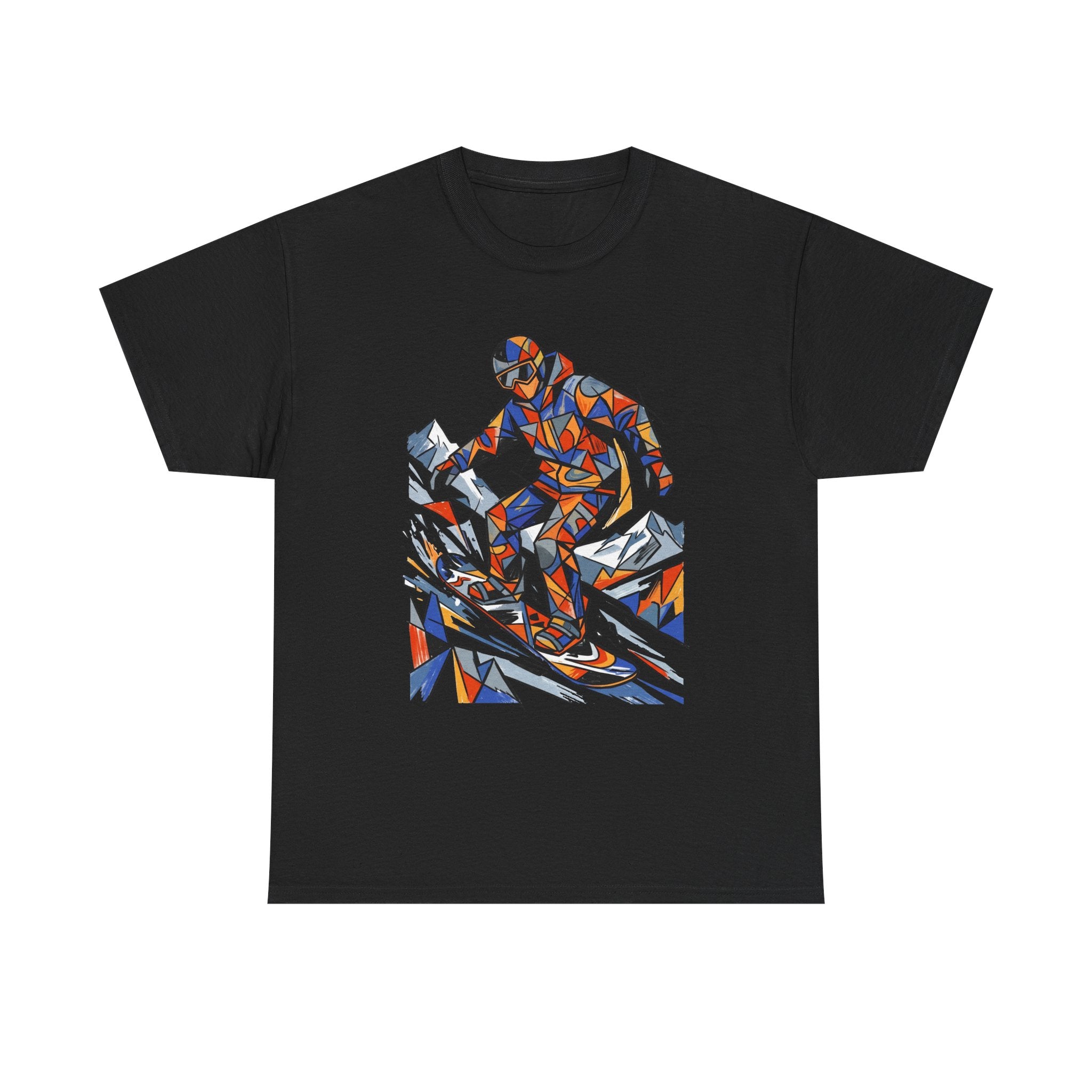Snowboarder Geometric Art Tee
