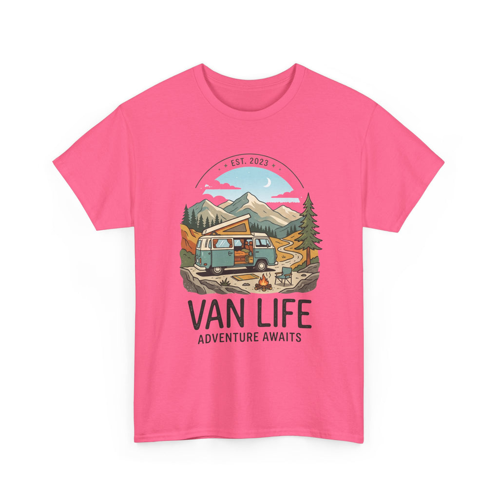 Van Life Adventure Awaits Unisex Heavy Cotton Tee