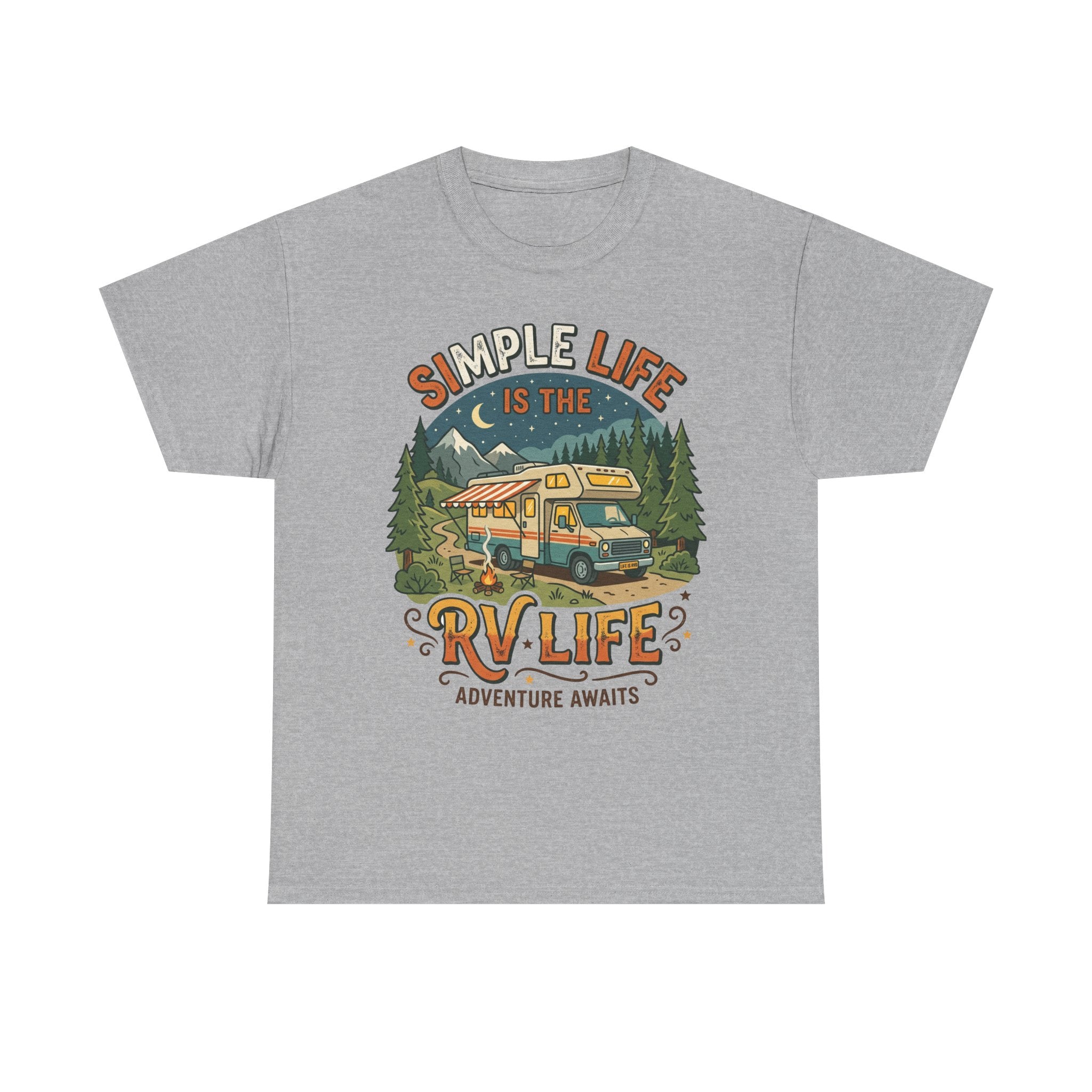 RV Life T‑Shirt — "Simple Life is the RV Life: Adventure Awaits" Camping Graphic Tee