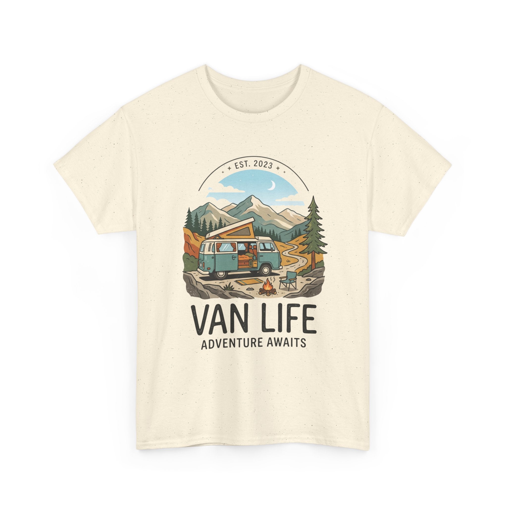 Van Life Adventure Awaits Unisex Heavy Cotton Tee