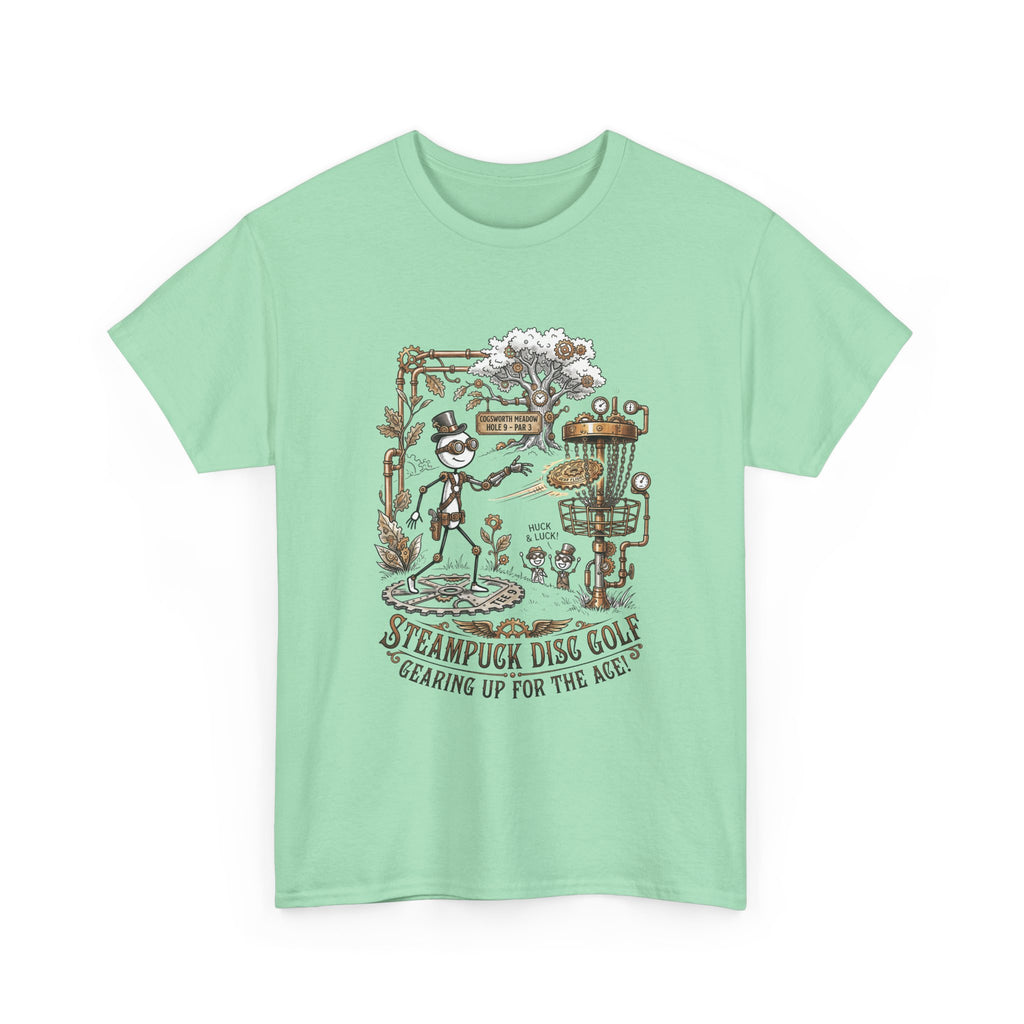 Steampunk Disc Golf T-Shirt — "Gearing Up for the Ace" Vintage Disc Golf Tee