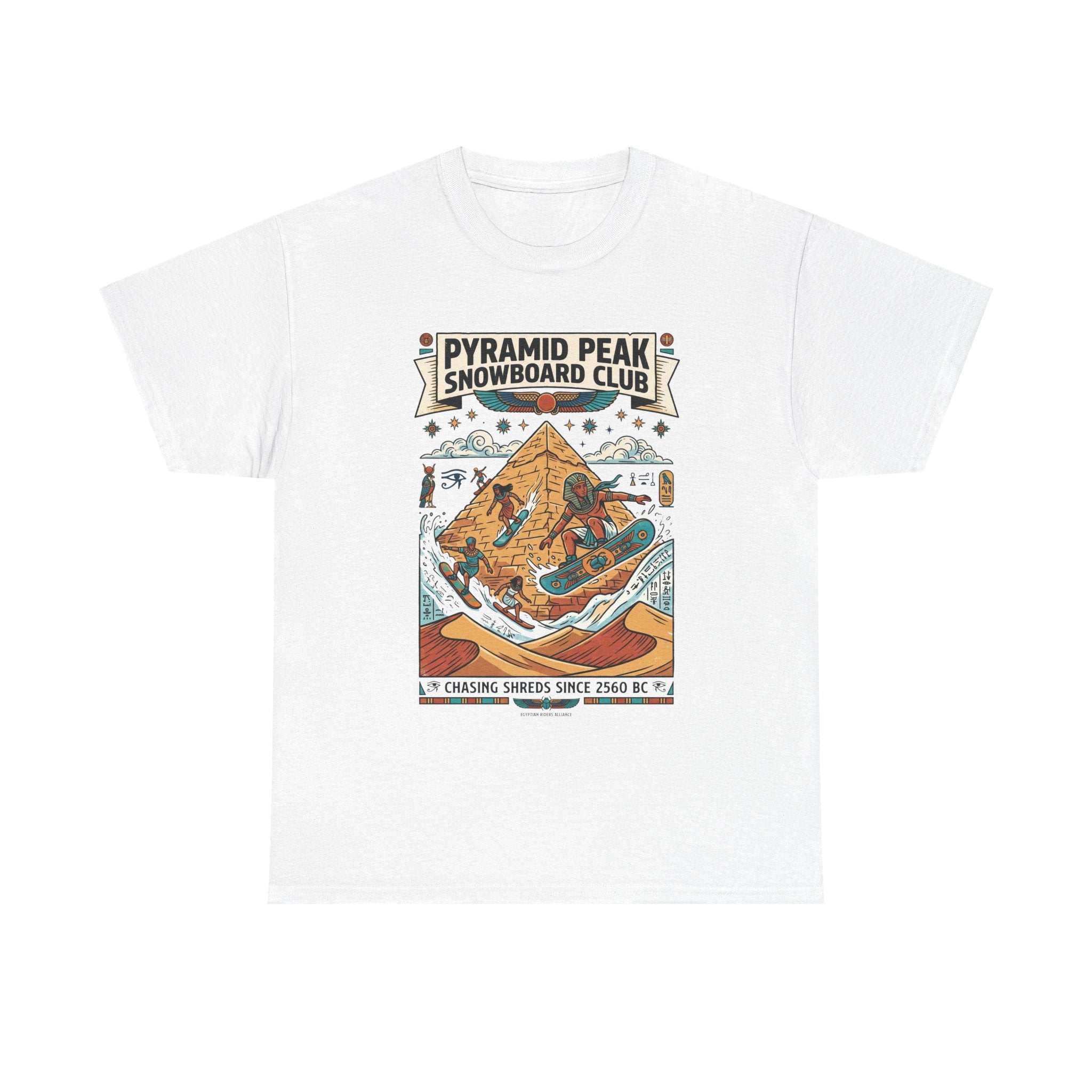 Snowboard Club Graphic Tee — "Pyramid Peak Snowboard Club" Vintage Winter Shirt