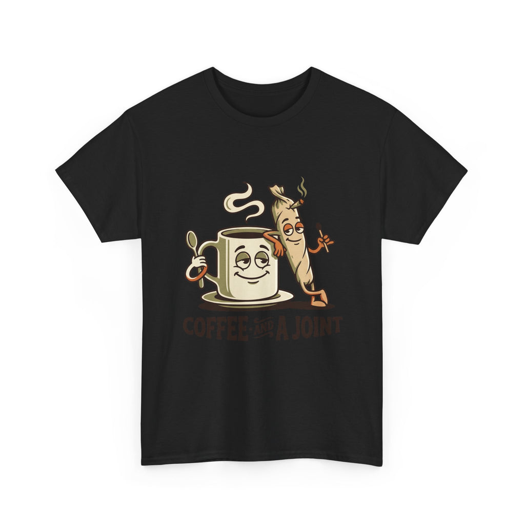 Coffee and a Joint T-Shirt — Funny Stoner Coffee Tee