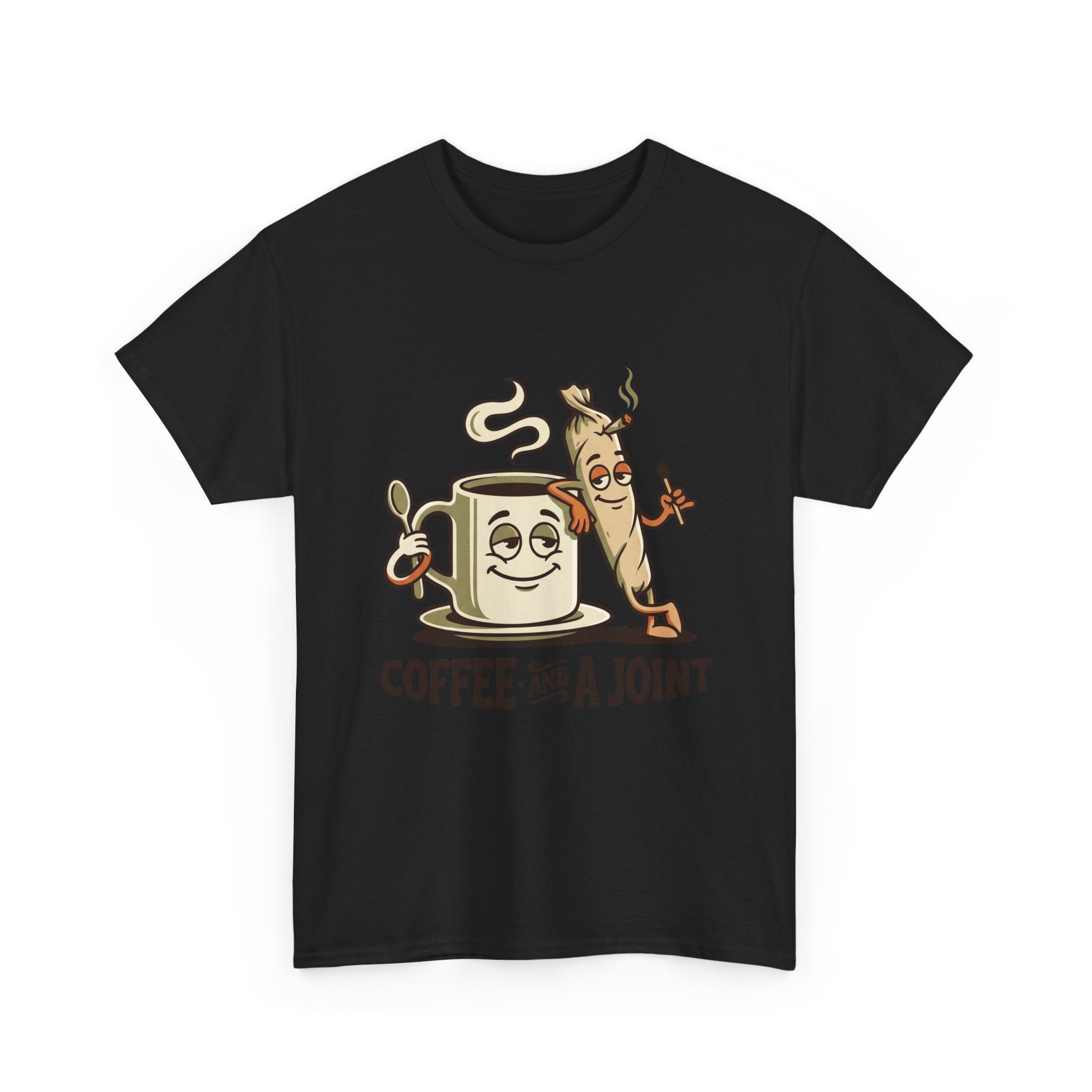 Coffee and a Joint T-Shirt — Funny Stoner Coffee Tee