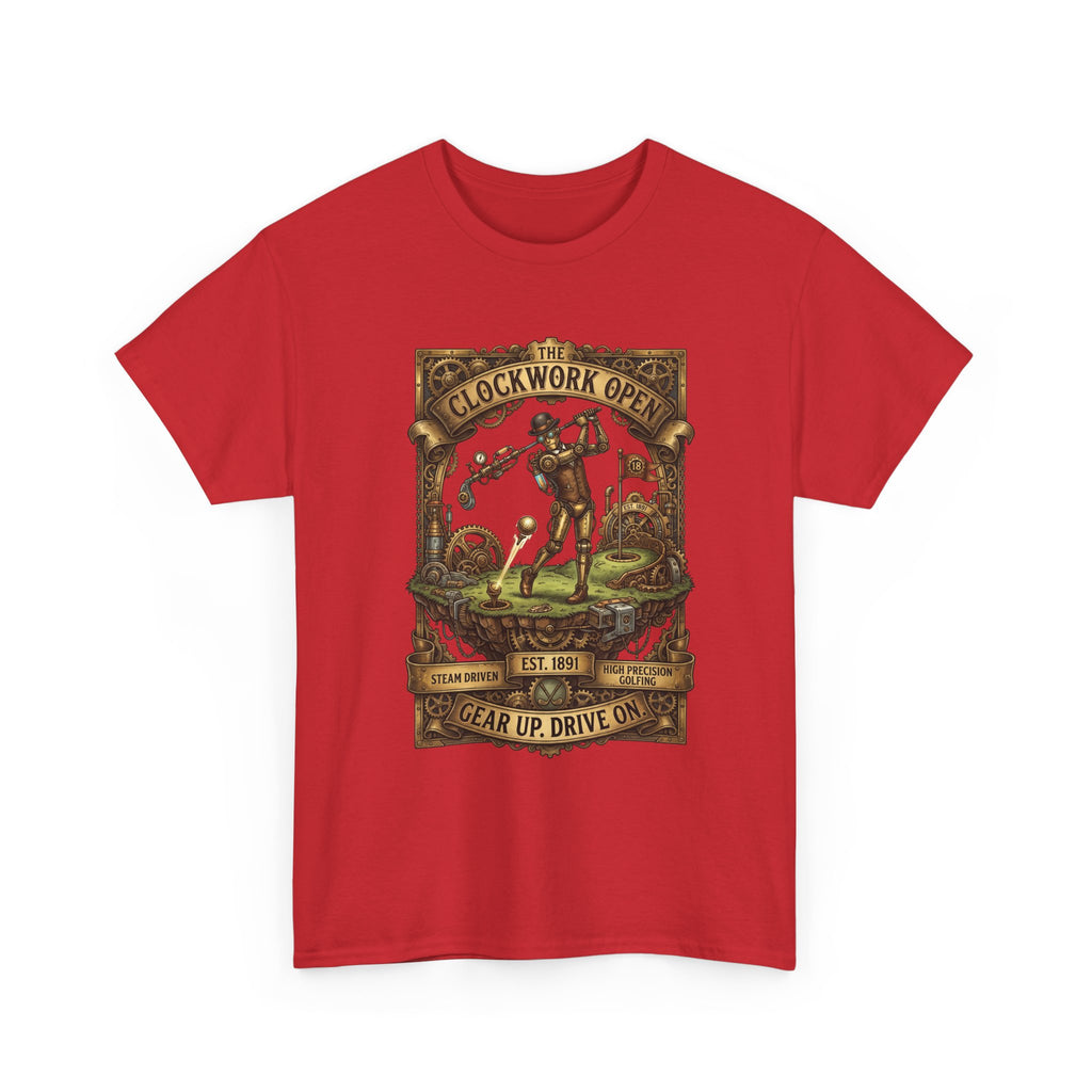 Steampunk Golf Tee — Vintage Mechanical Tin Man Graphic T-Shirt