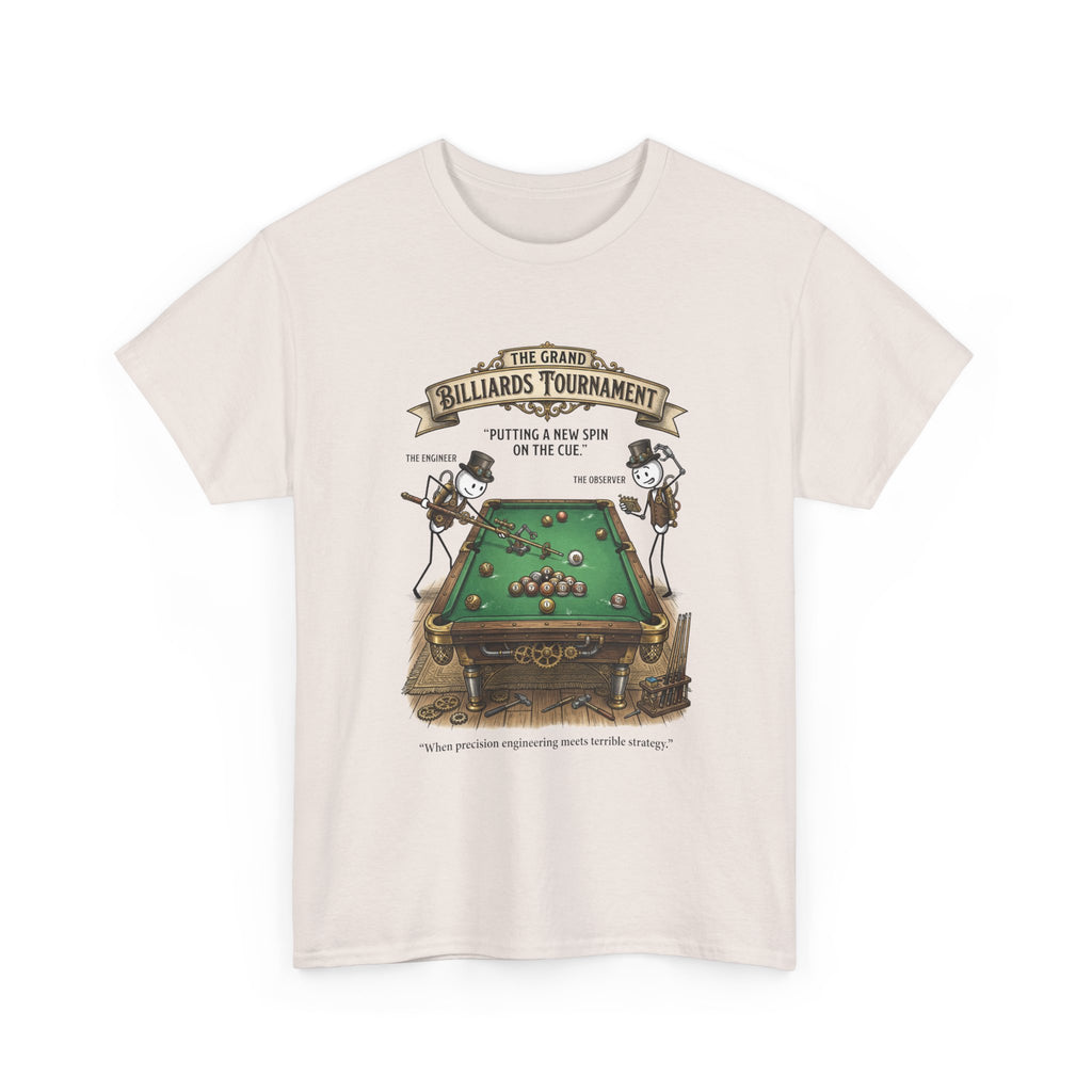 Billiards Tournament T-Shirt — Vintage Pool Table Graphic Tee