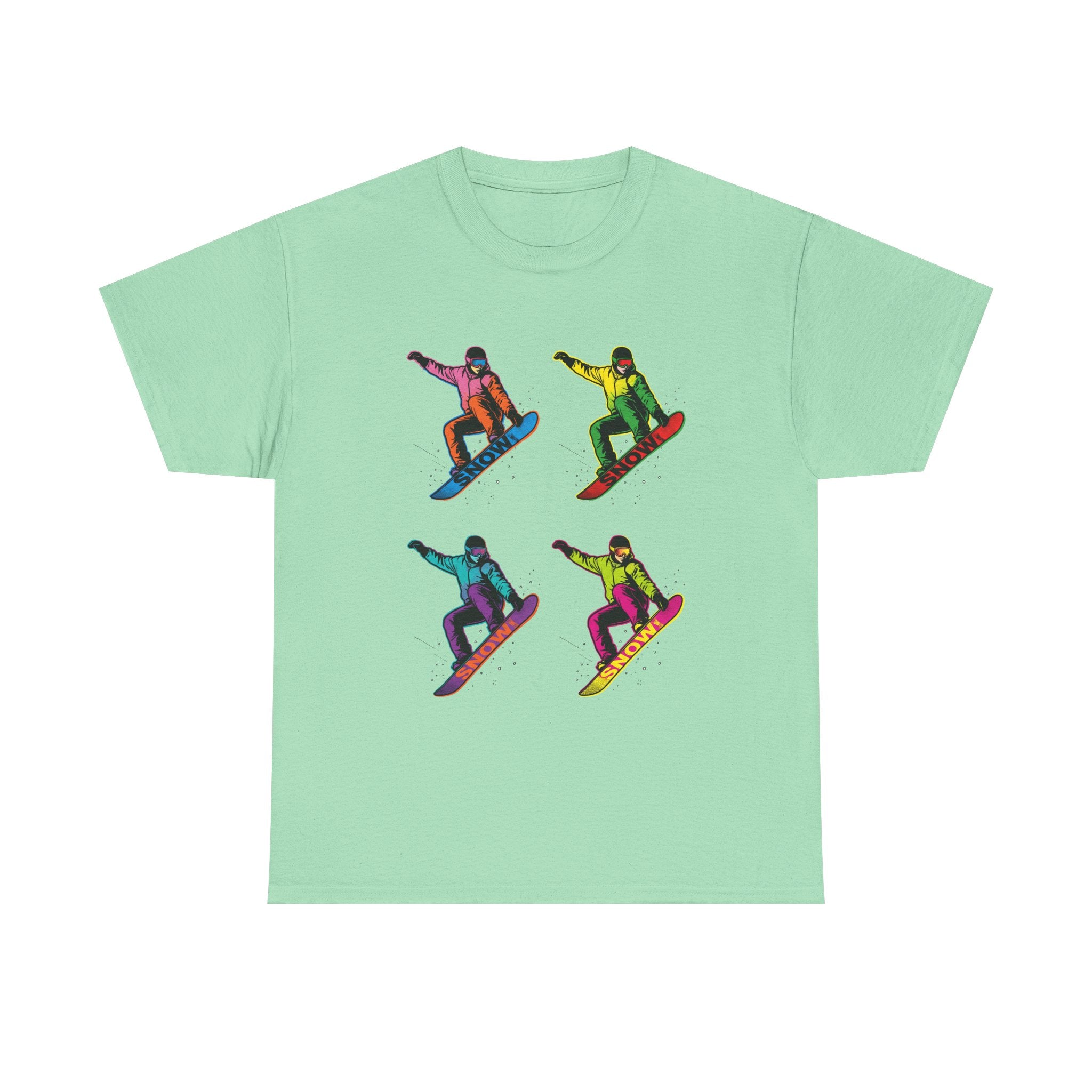 Snowboarder Pop Art T-Shirt – Colorful Retro Snowboarding Graphic Tee