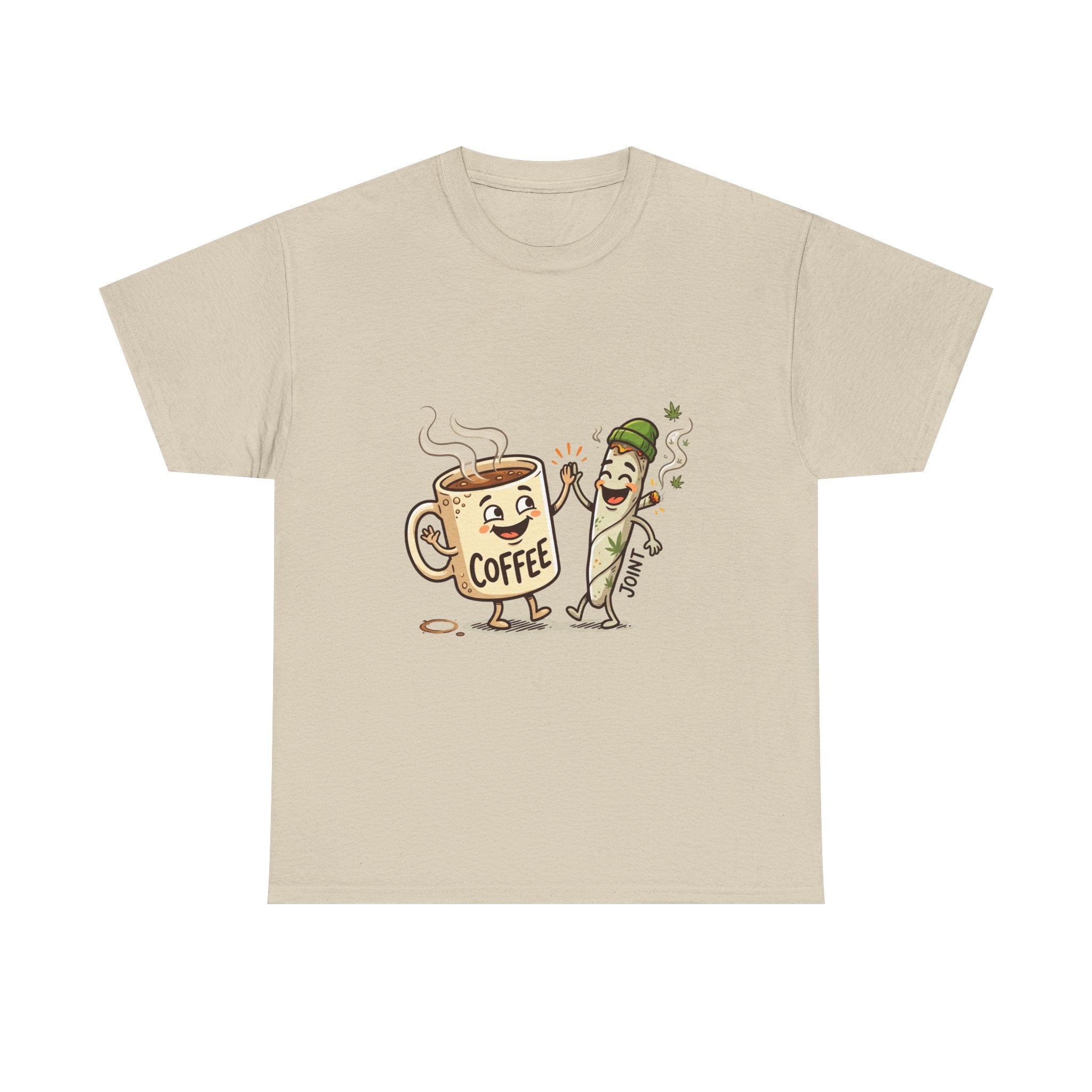 Coffee & a Joint Friends T-Shirt — Funny Breakfast Cartoon Tee