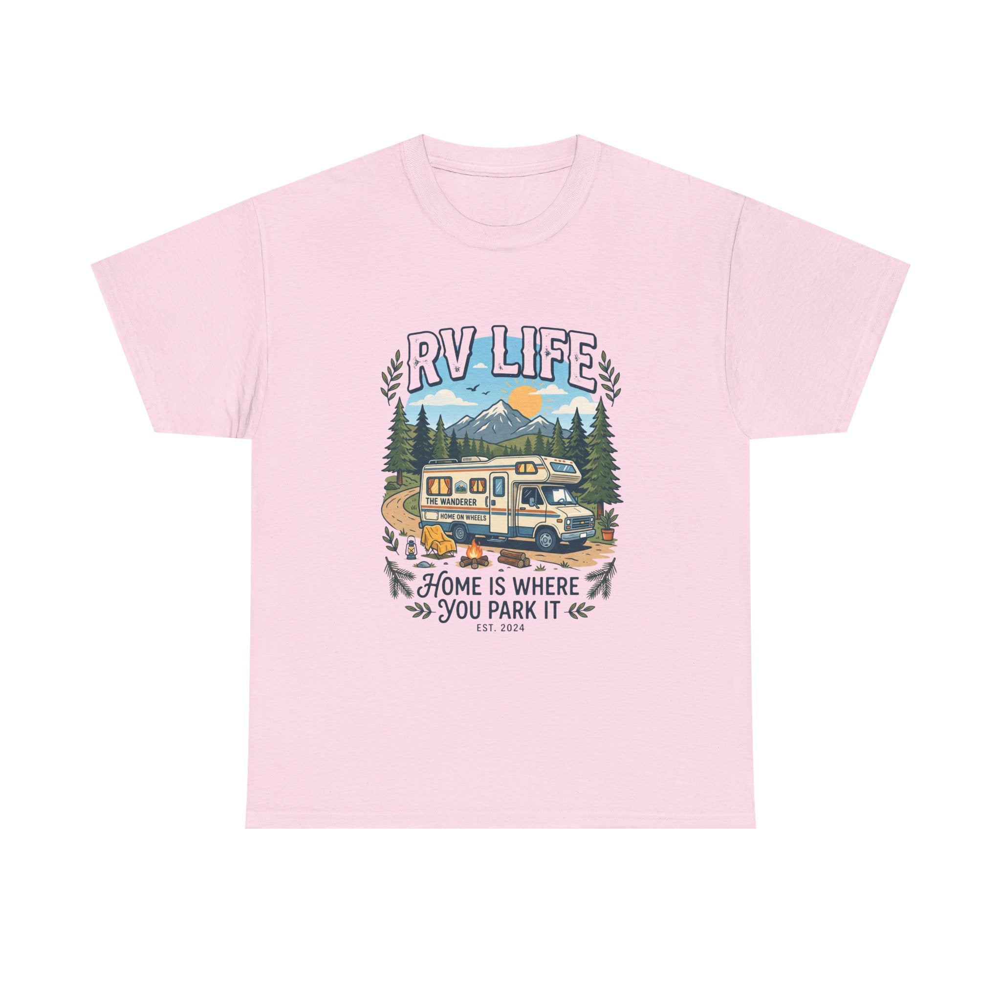 RV Life T-Shirt – “Home Is Where You Park It” Camper Tee for RVing & Outdoor Lovers