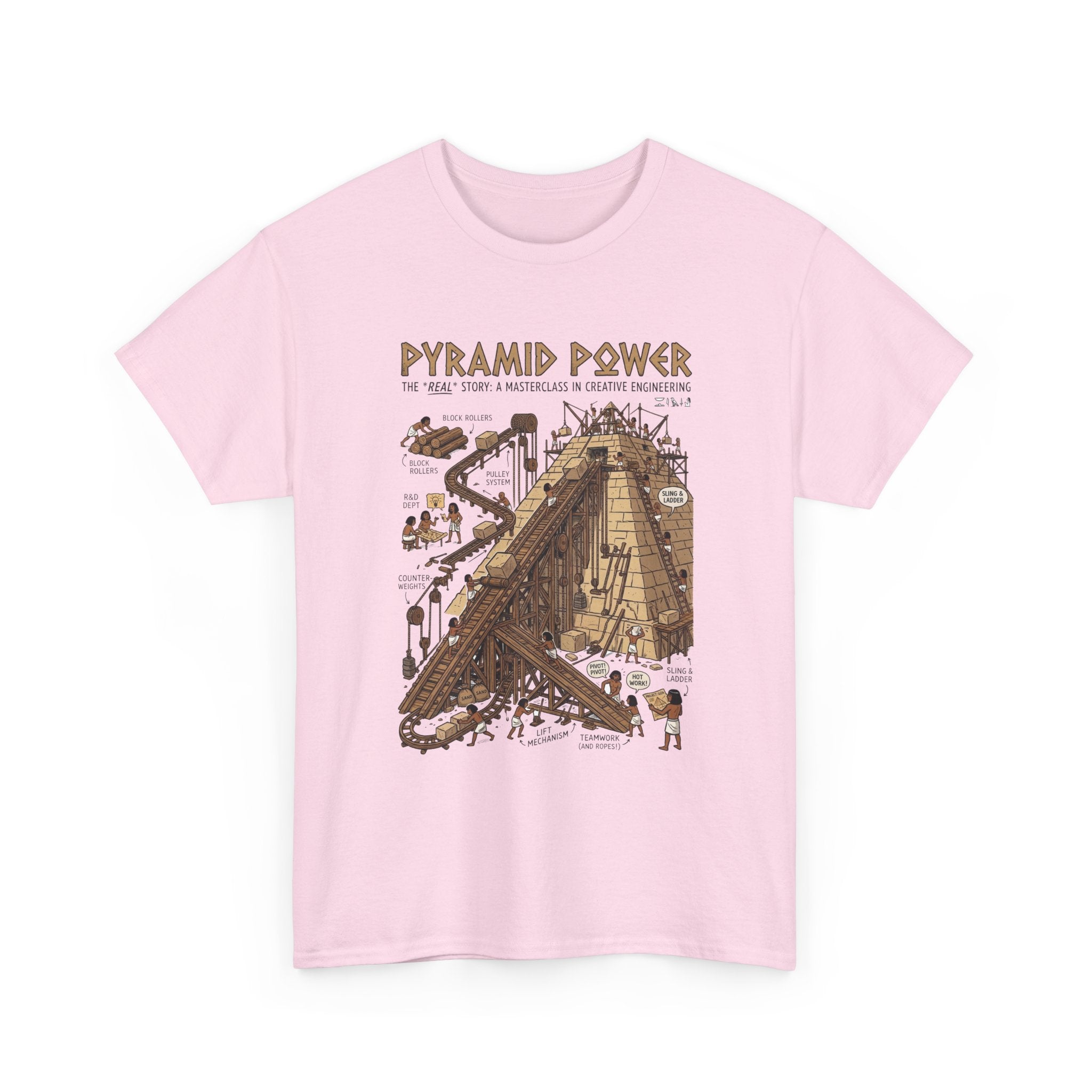 Pyramid Power Tee — Vintage Egyptian Pyramid Diagram Graphic T‑Shirt