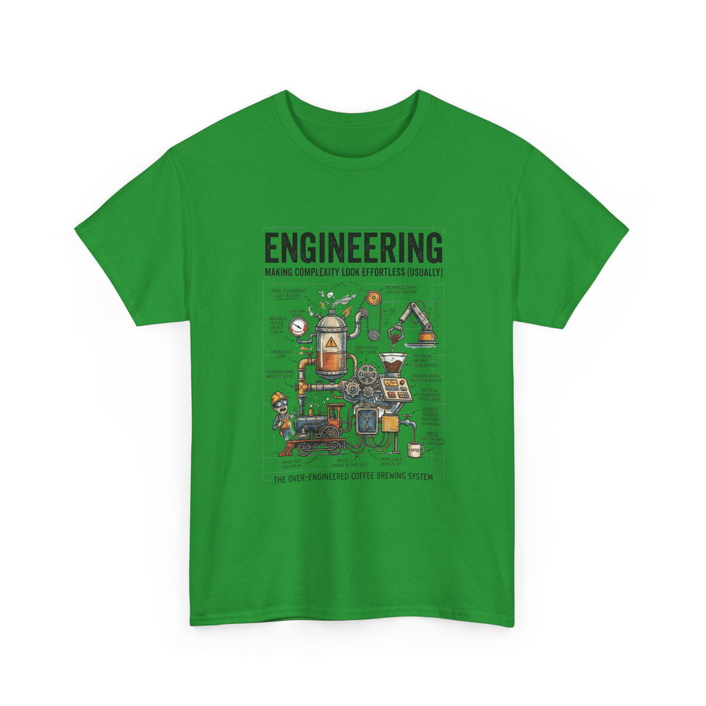 Engineering Diagram T‑Shirt — Funny STEM Illustration Tee for Engineers & Students