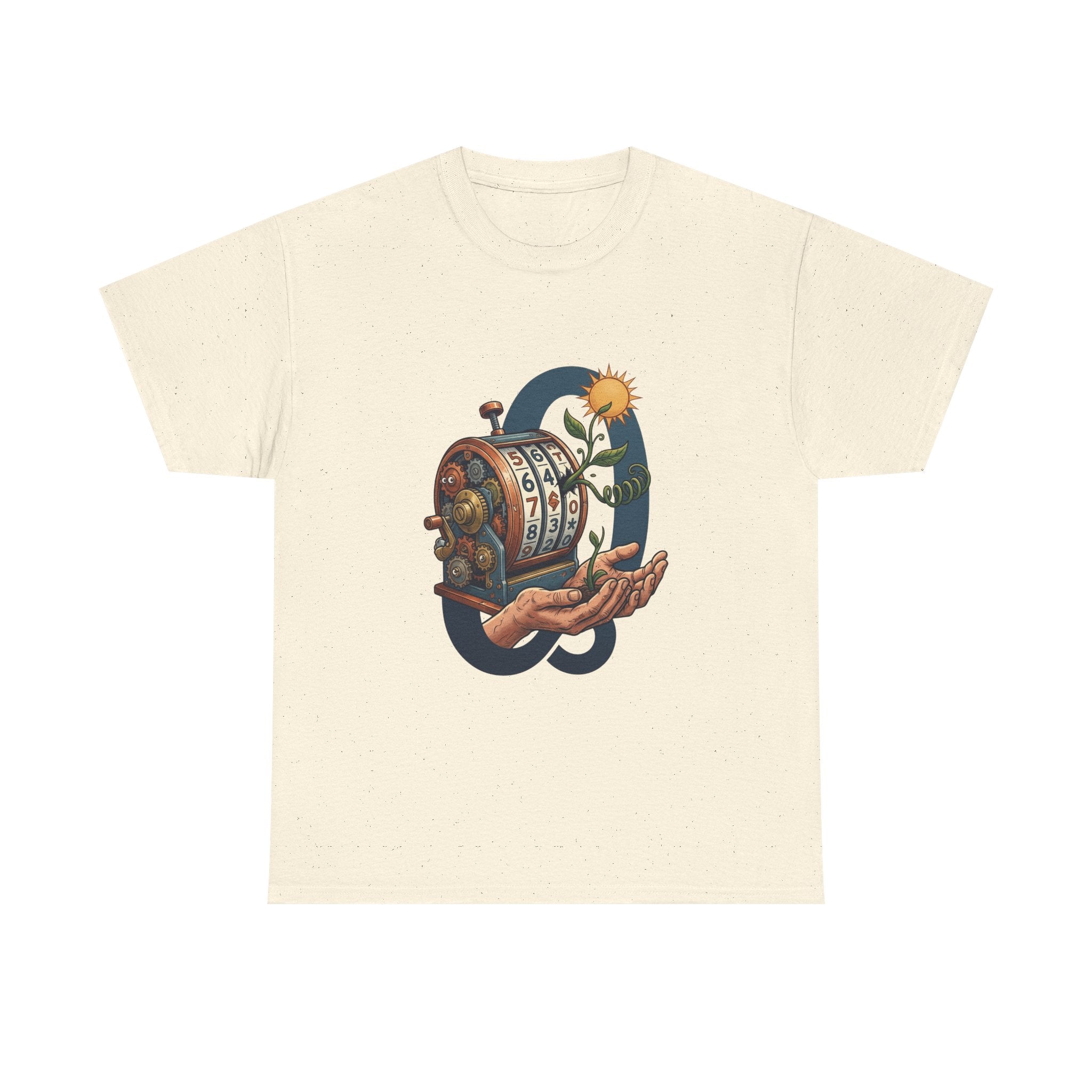 Vintage Slot Machine Tee — Retro Casino Art T-Shirt with Sunflower. idk
