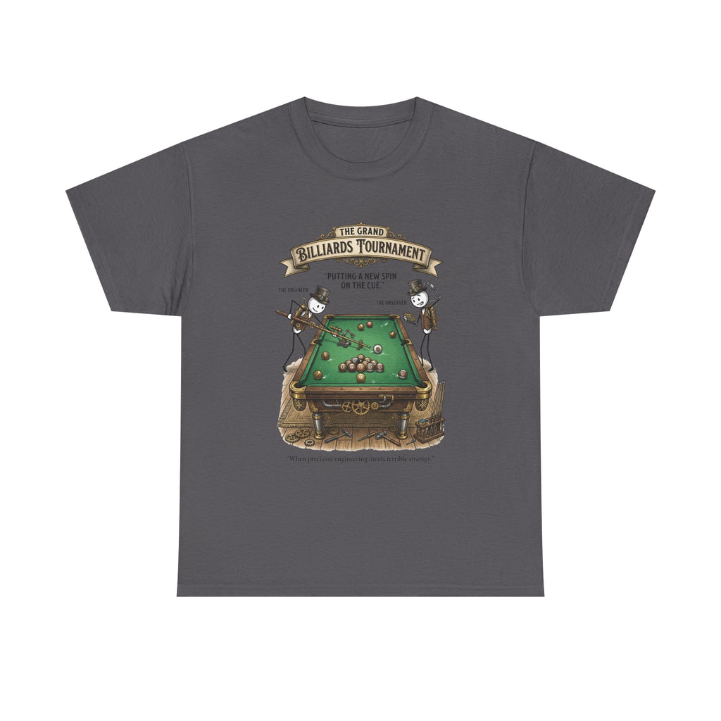 Billiards Tournament T-Shirt — Vintage Pool Table Graphic Tee