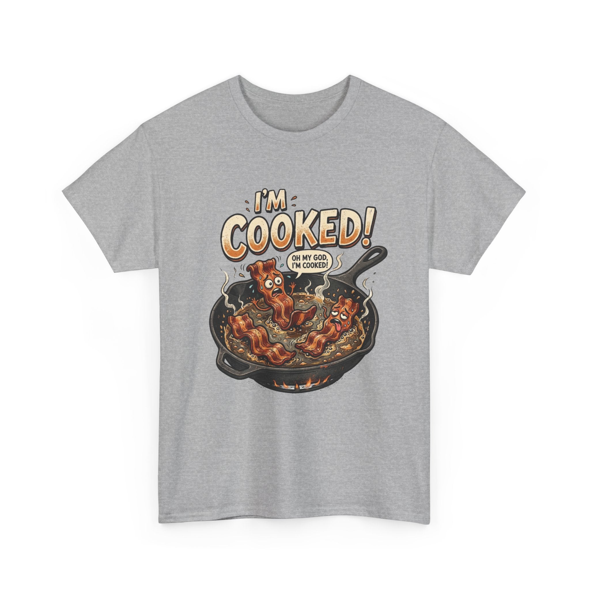 I’m Cooked! Funny Bacon Skillet T-Shirt