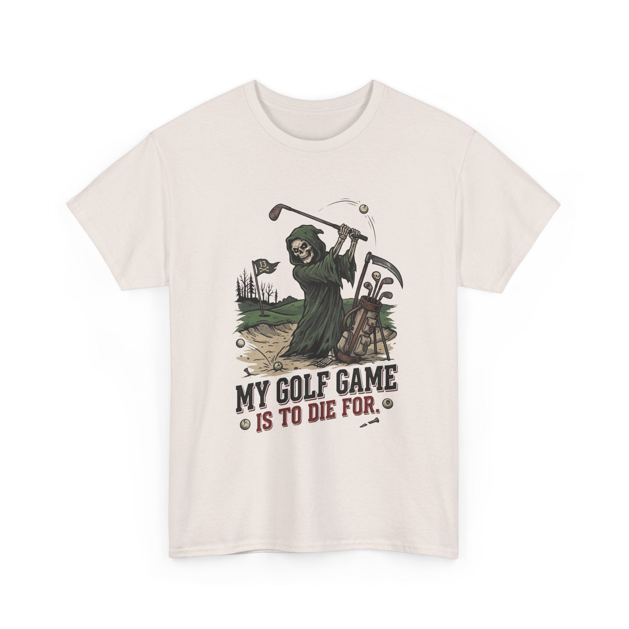 Golf Grim Reaper T-Shirt – “My Golf Game Is To Die For” Funny Golfers Tee