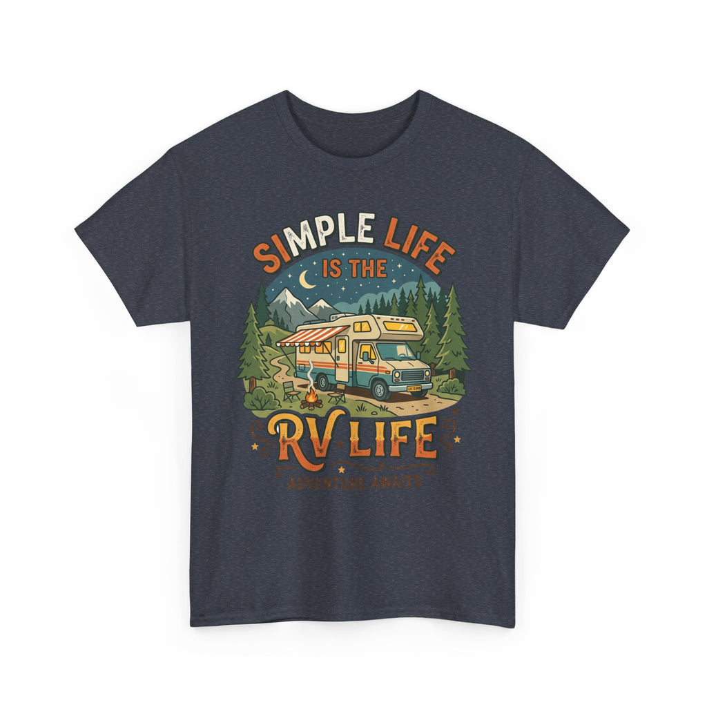 RV Life T‑Shirt — "Simple Life is the RV Life: Adventure Awaits" Camping Graphic Tee