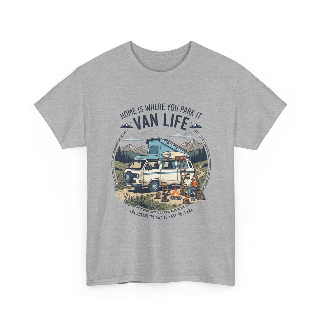 Van Life T-Shirt — "Home Is Where You Park It" Adventure Tee