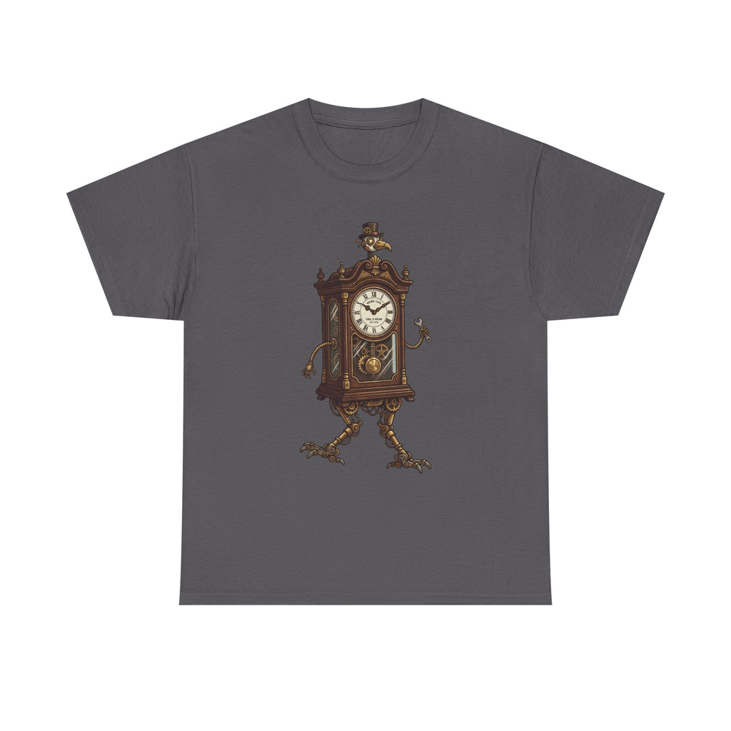 Clockwork Grandfather Tee — Vintage Walking Clock Graphic T-Shirt