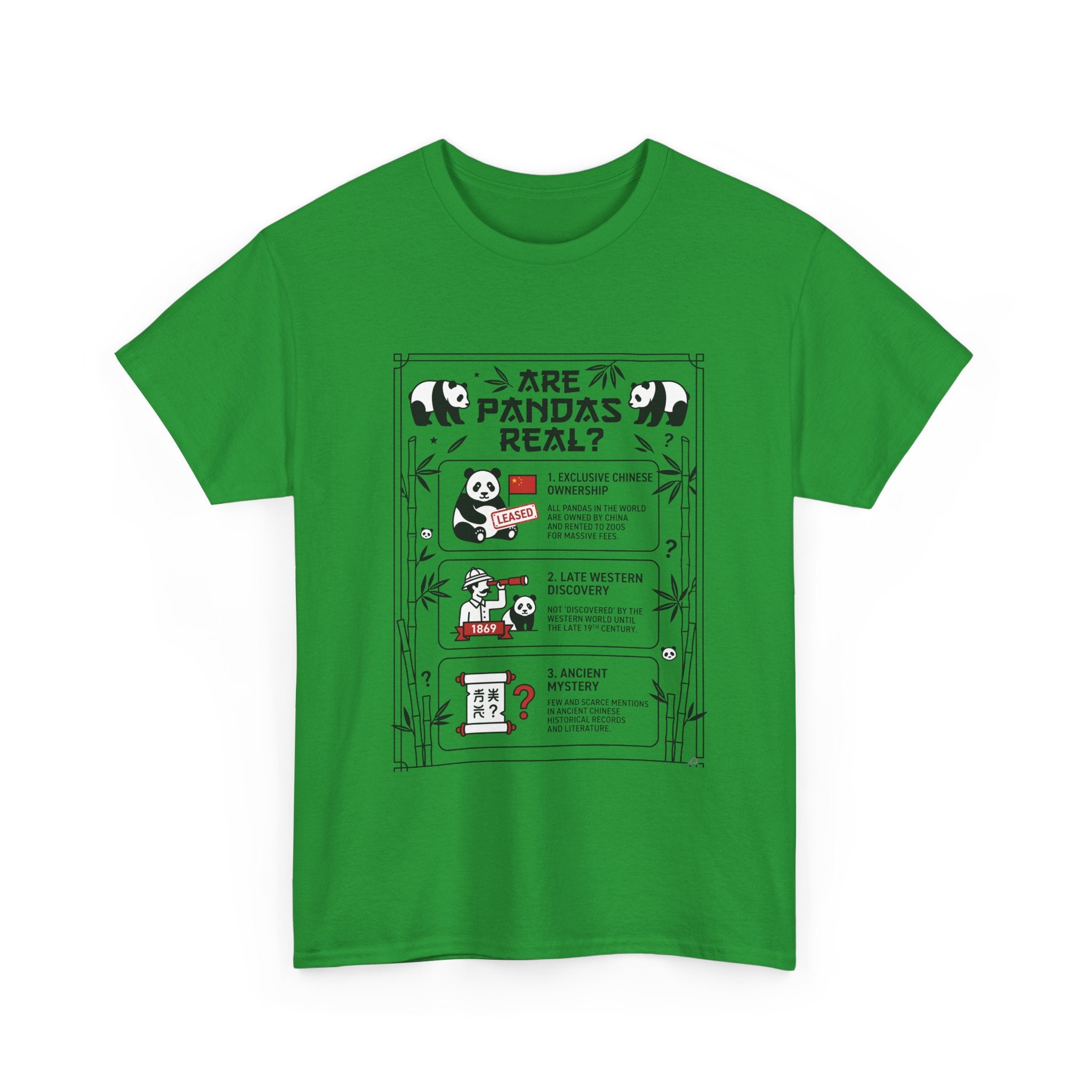 Are Pandas Real? Illustrated Infographic Tee - Funny Panda Facts T-Shirt