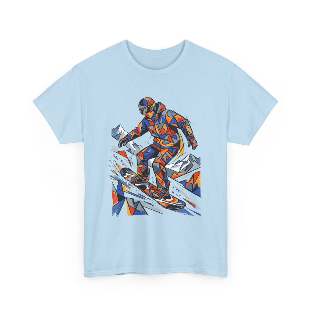 Snowboarder Geometric Art Tee