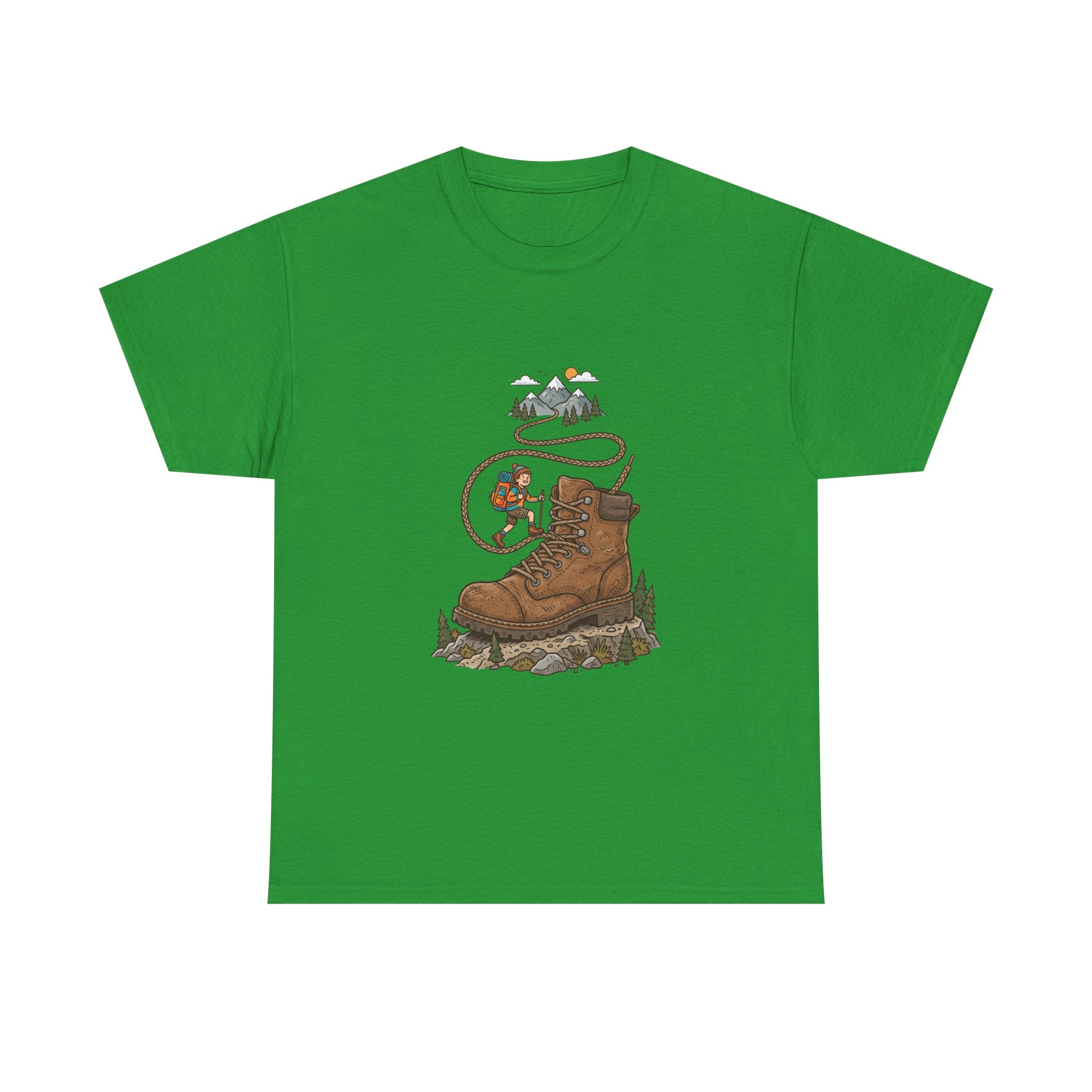 Hiking Boot Adventure Graphic Tee — Outdoor Trail Camper Shirt