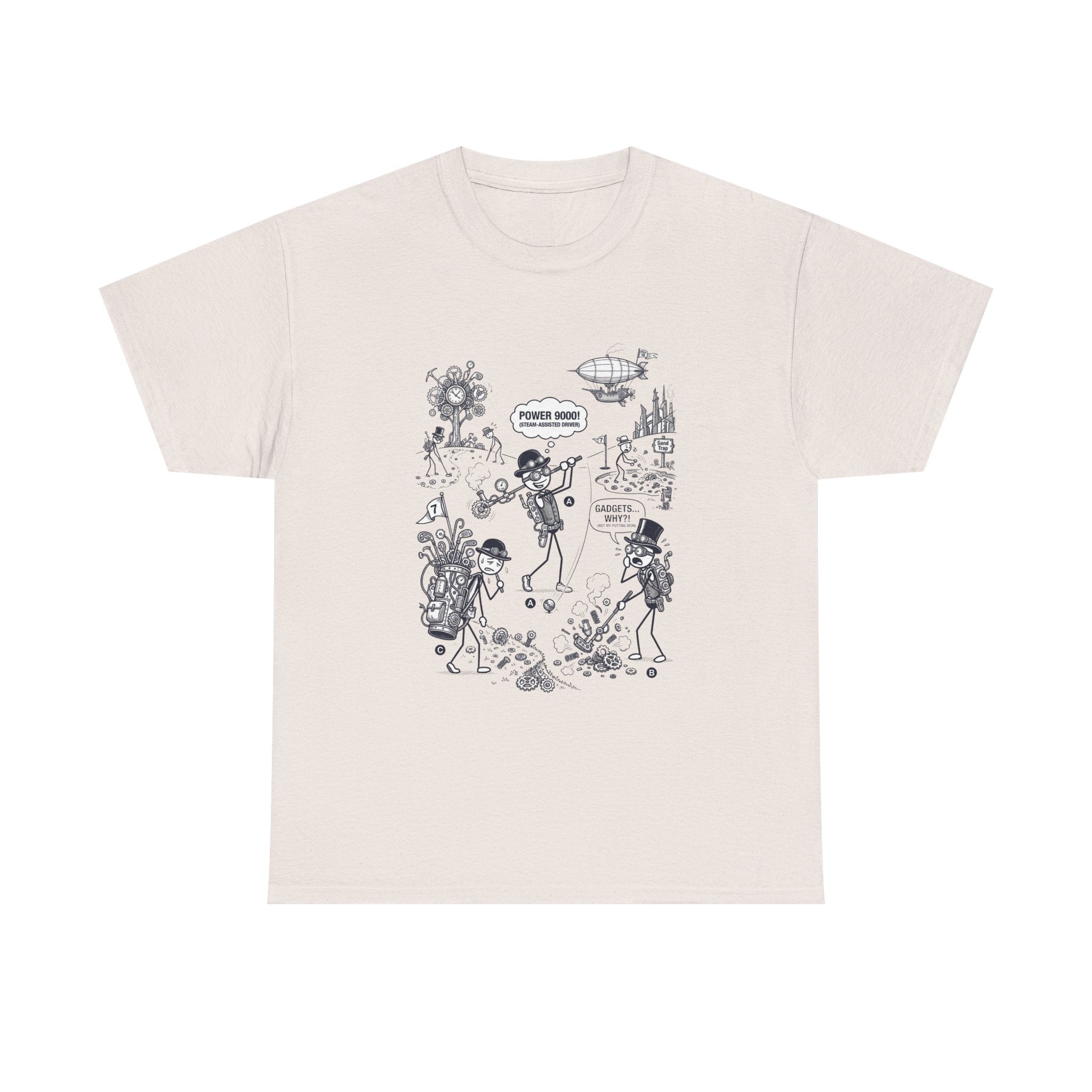 Steampunk Golf Graphic Tee —  "Good Vibes" Illustration