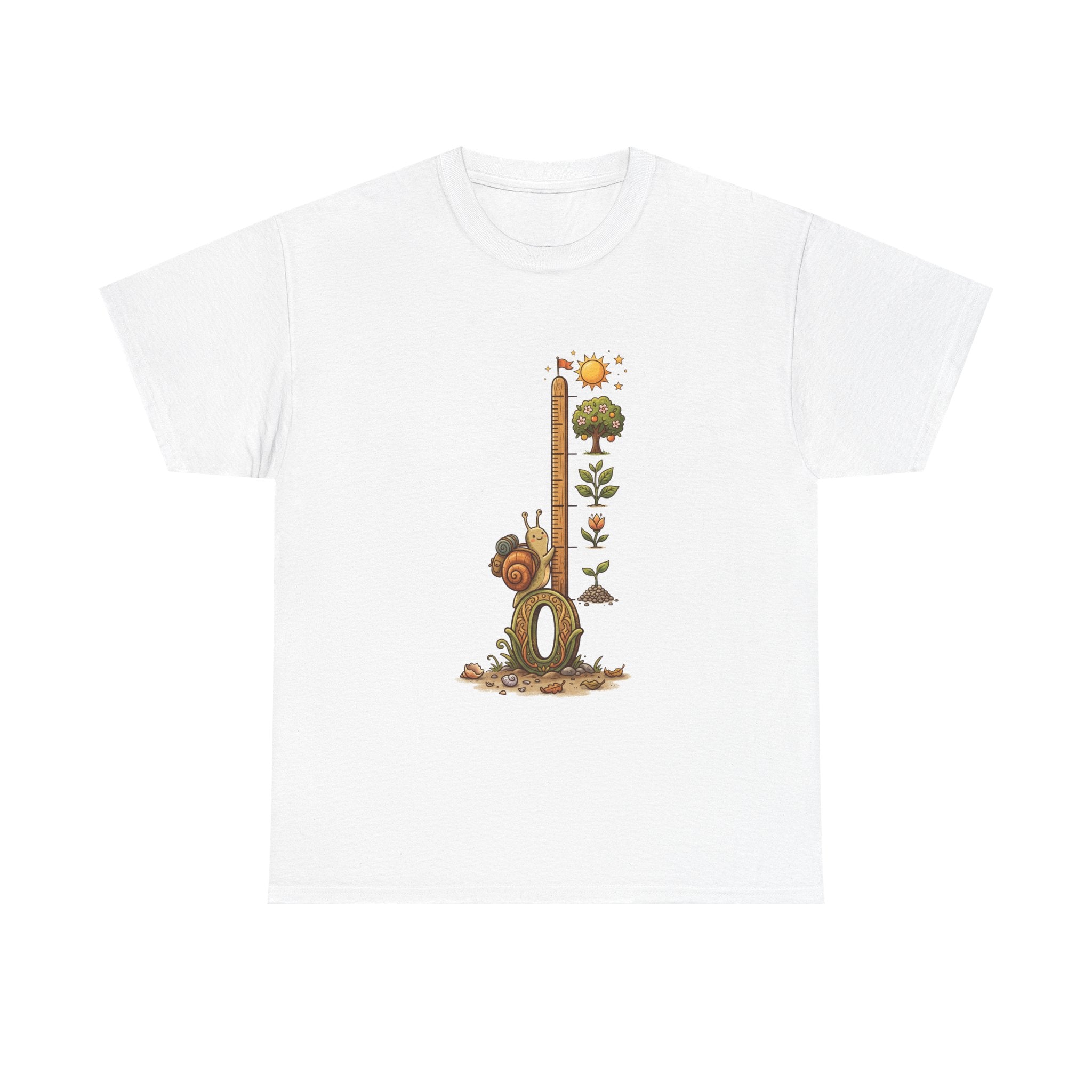 Growth Meter Graphic Tee — Cute Bear Planting Height Chart T-Shirt