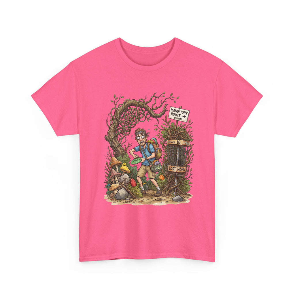 Disc Golf Graphic Tee — "Lost But Loving It" Outdoor Adventure T-Shirt