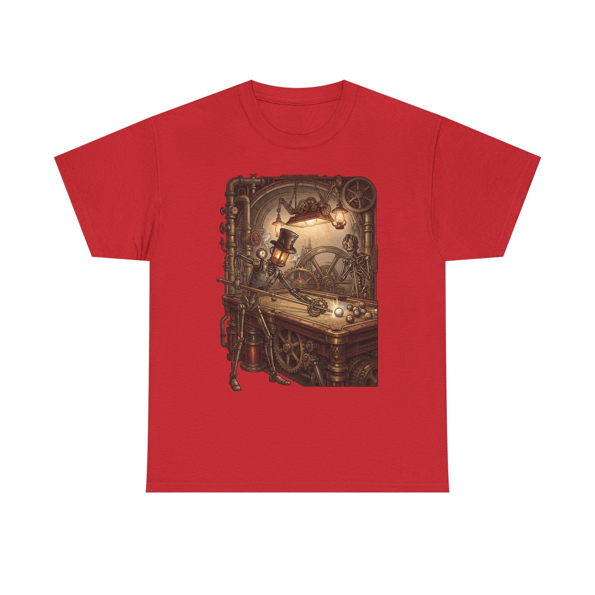 Steampunk Billiards T-Shirt – Vintage Pool Illustration