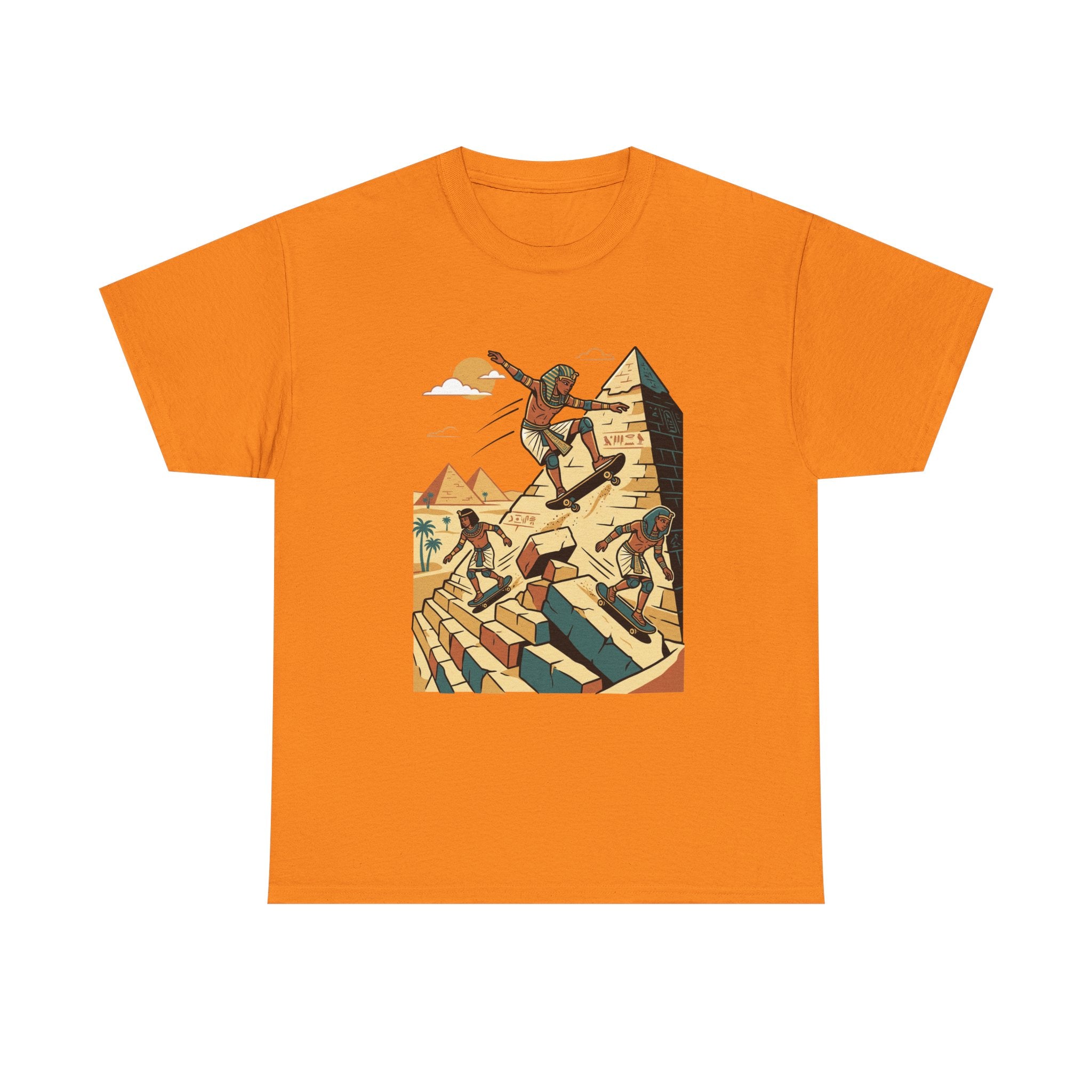 Pyramid Skateboarding Tee — Vintage Egyptian Skateboard Graphic T-Shirt