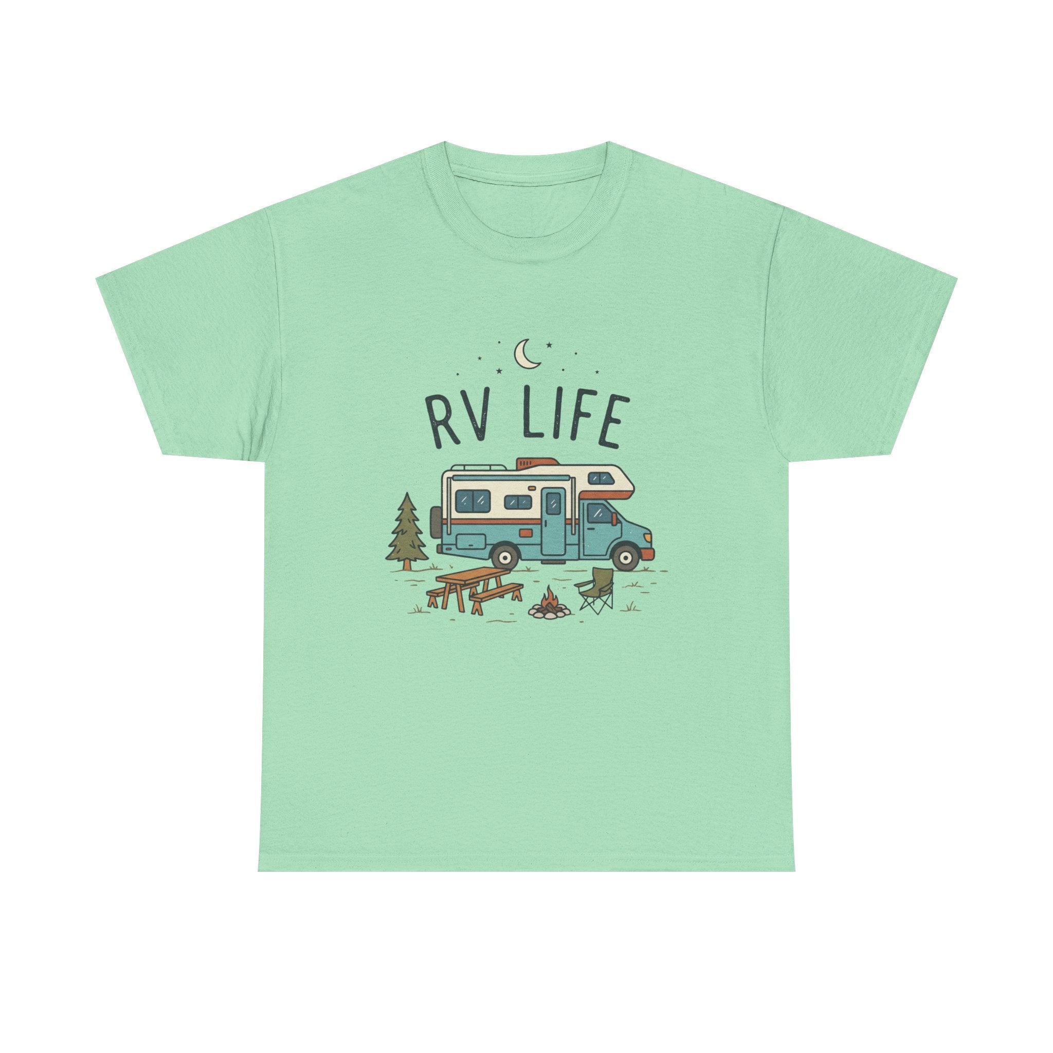 RV Life T‑Shirt — Retro Camper Tee for RV Travelers & Camping Enthusiasts